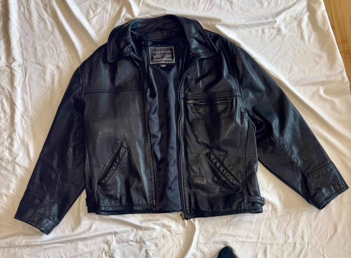 Other OakWood Classic Outdoor Black Leather Jacket Size US XXL / EU 58 / 5 - 1 Thumbnail