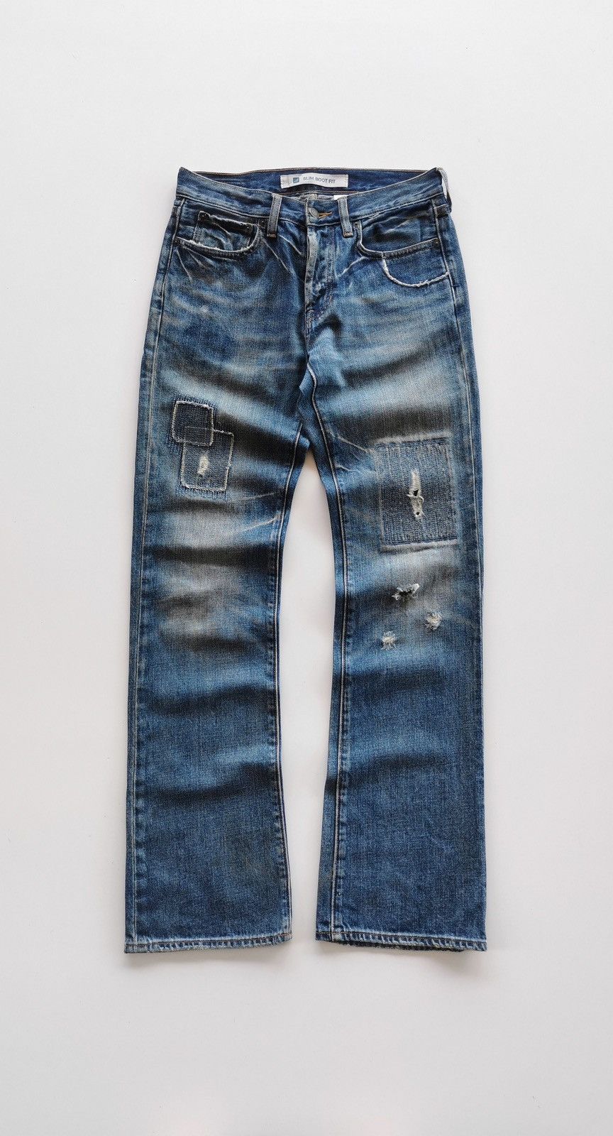 Gap × Kapital Gap Patchwork Slim Boot Flare Size US 28 / EU 44 - 3 Thumbnail