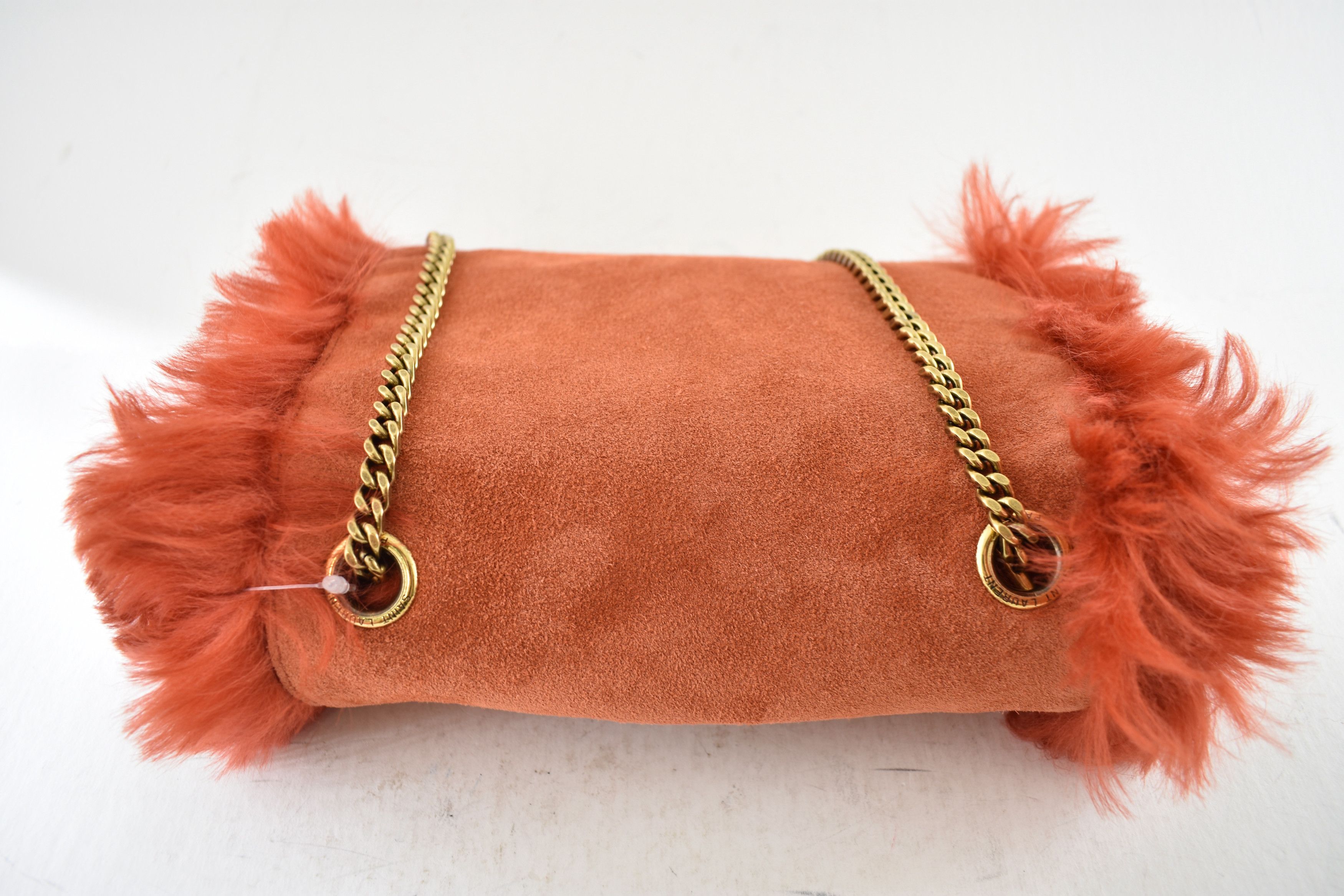 Saint Laurent Paris Small Kate YSL Logo Reversible Faux Fur Suede Shoulder Bag Size ONE SIZE - 19 Thumbnail