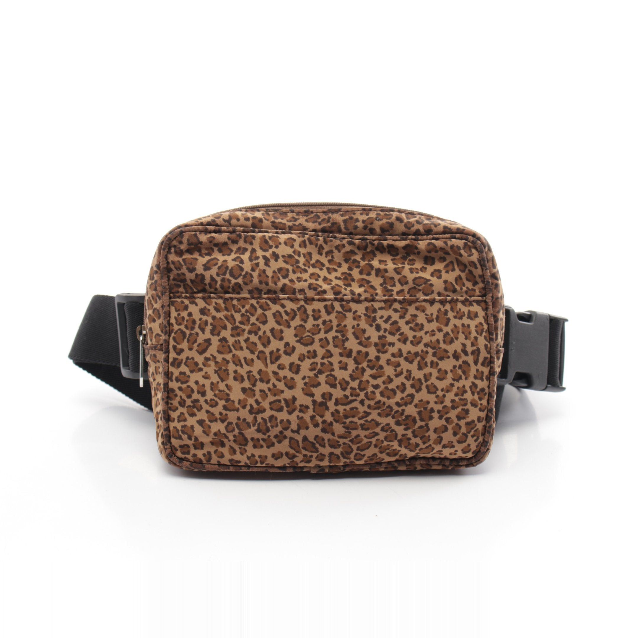 Bottega Veneta Bottega Veneta Waist Pouch Bag Leopard Nylon Brown Black Size ONE SIZE - 1 Thumbnail