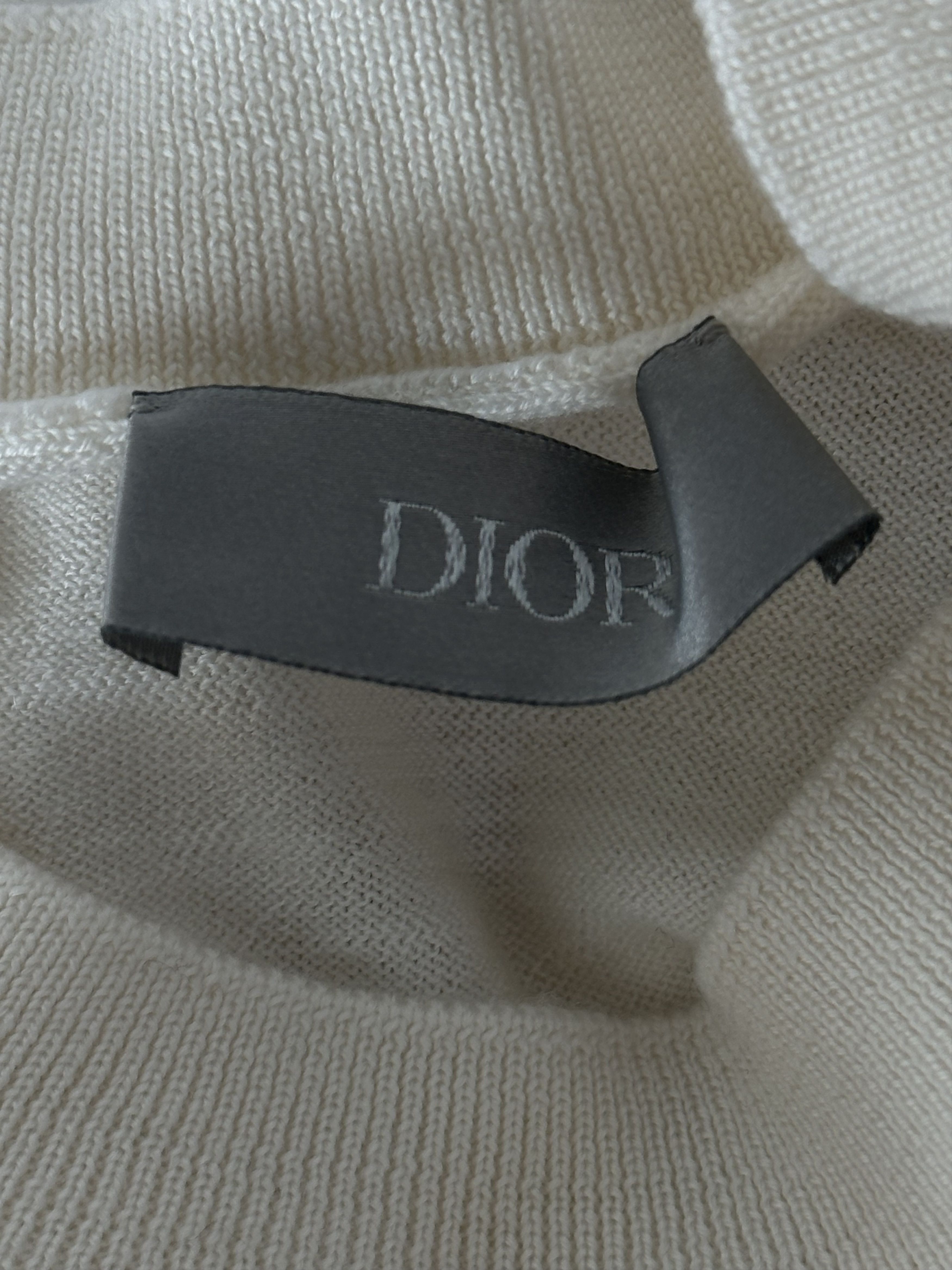 Dior Kenny Scharf White & Multicolor Playing Cards Wool Sweater Size US L / EU 52-54 / 3 - 3 Thumbnail