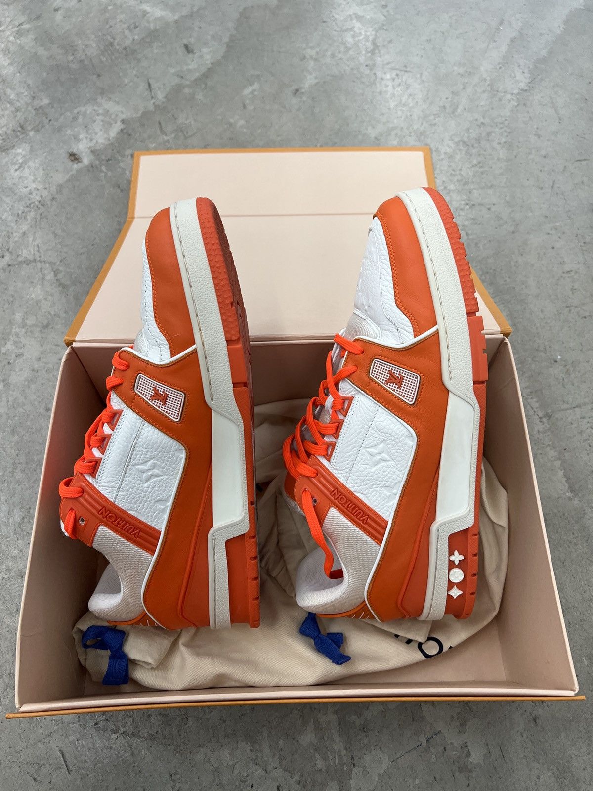 Louis Vuitton Louis Vuitton Monogram Trainer Orange/White Size US 10 / EU 43 - 2 Thumbnail