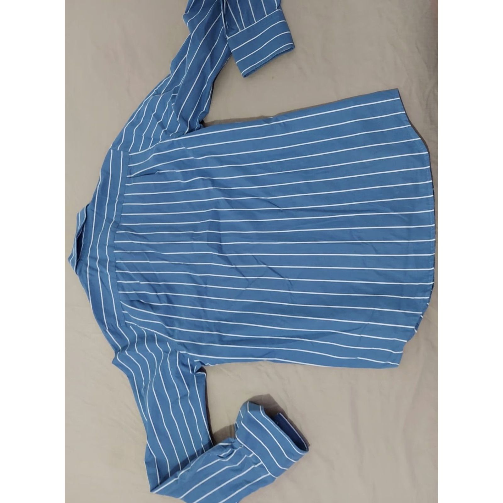 Abercrombie & Fitch VINTAGE Abercrombie & Fitch Mens Dress Shirt L Large Blue Button Cotton Shirt Mens Large Blue Cotton Button-Up Size 42R - 6 Thumbnail