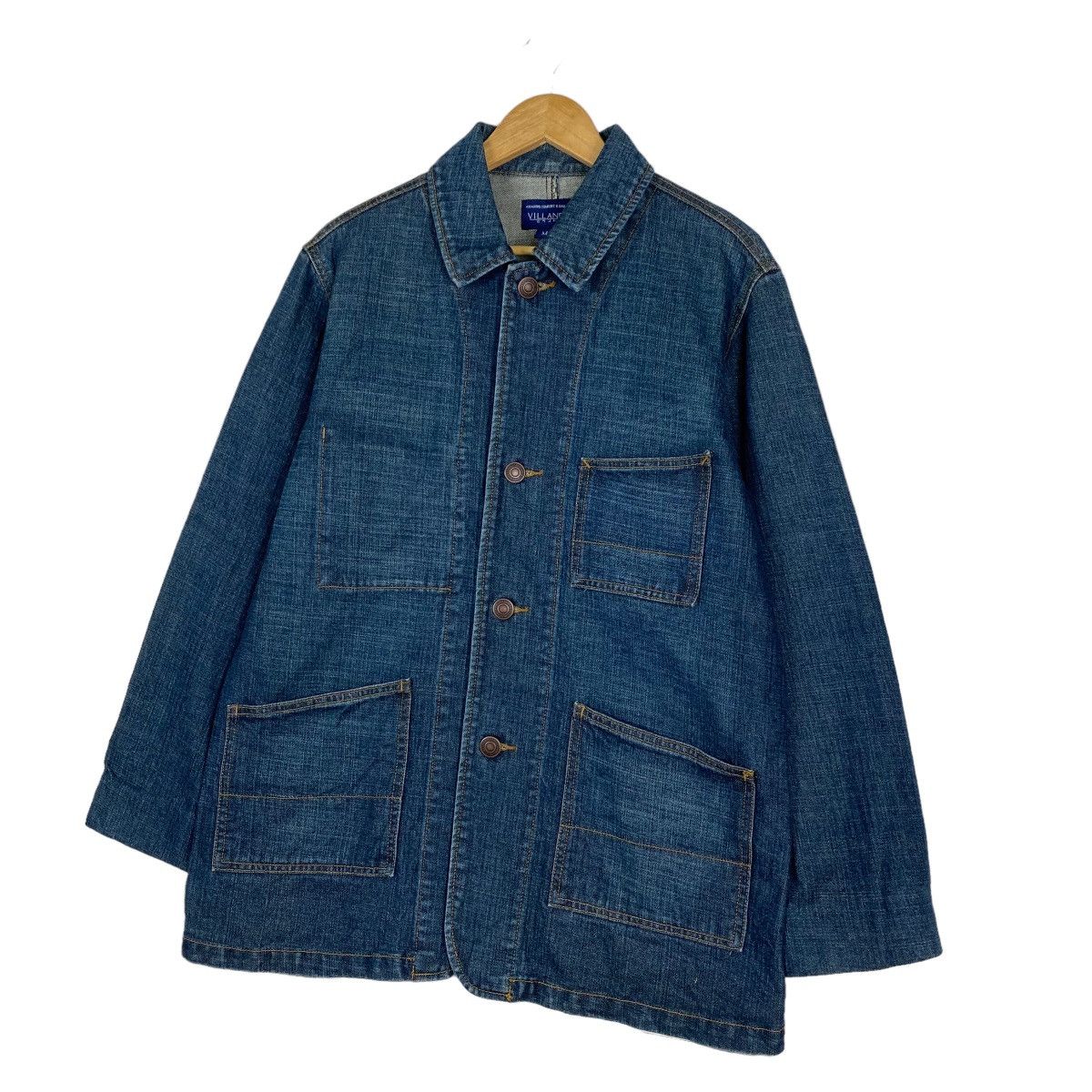 Indigo Villand Denim Chore Jacket Size US M / EU 48-50 / 2 - 2 Thumbnail