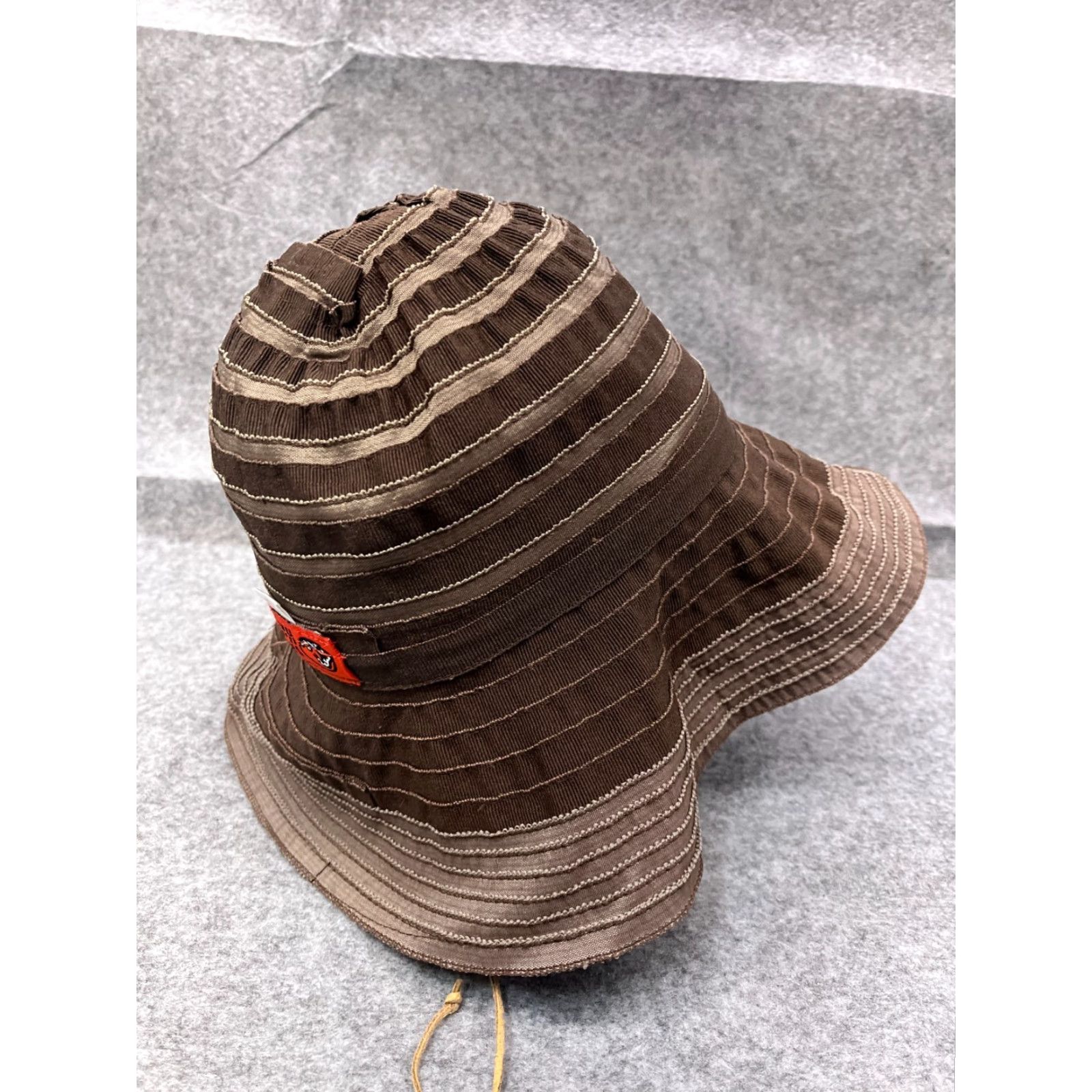 CO August Bucket Hat Womens One Size Brown Striped Cotton Lightweight Outdoors Beach Size ONE SIZE - 7 Thumbnail