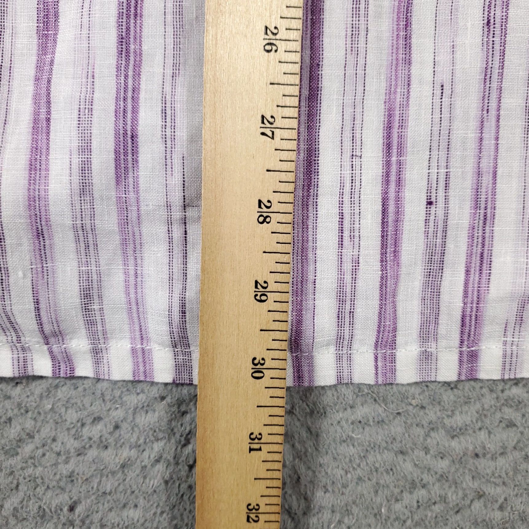 Tommy Bahama Tommy Bahama Button-Up Shirt Mens Large Purple Striped Linen Short Sleeve Modern Tropical Size US L / EU 52-54 / 3 - 4 Thumbnail