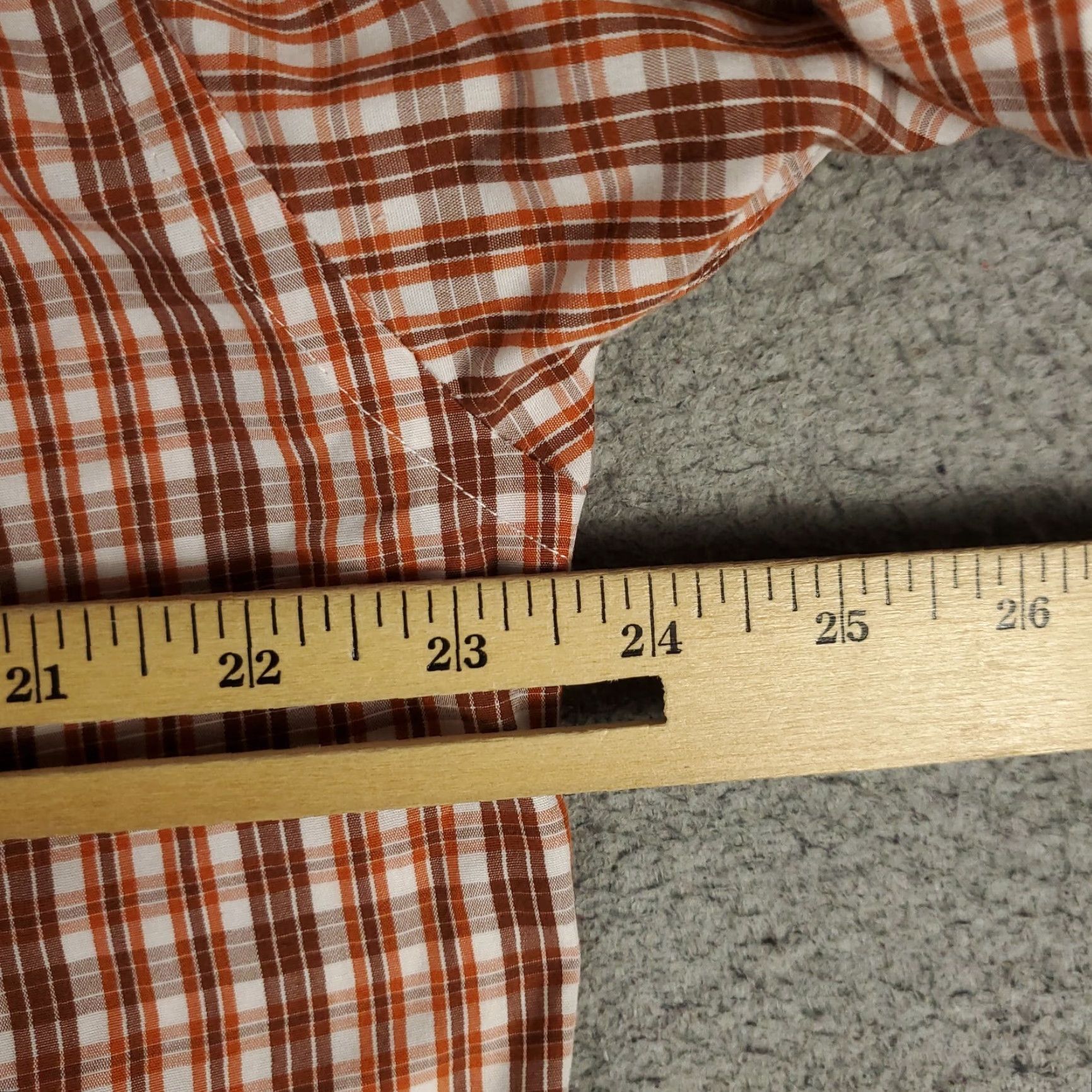 Brooks Brothers VINTAGE Brooks Brothers Shirt Mens Medium Brown Orange Plaid Button-Up Long Sleeve Size US M / EU 48-50 / 2 - 6 Thumbnail