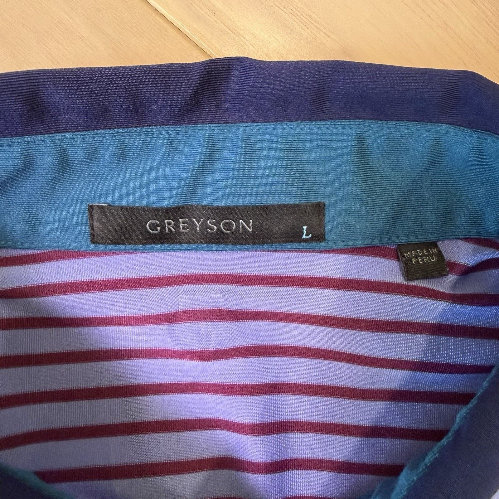Other Greyson Golf Polo L Multicolor Striped Short Sleeve Summer Size US L / EU 52-54 / 3 - 7 Thumbnail