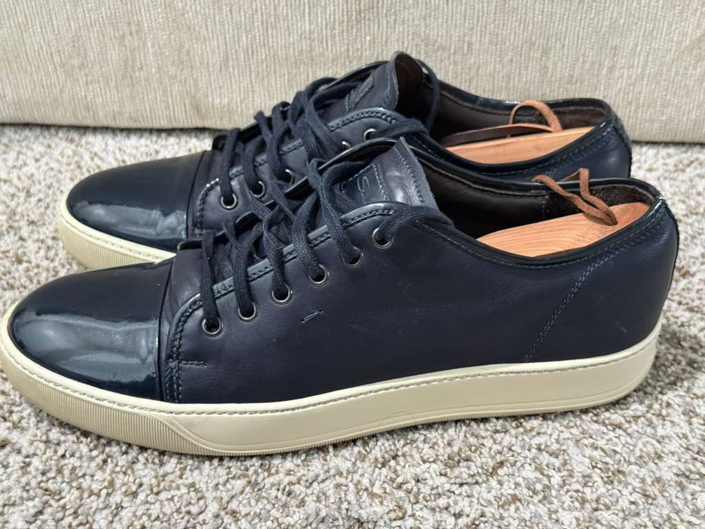 Santoni ✨ SANTONI MEN'S SNEAKERS BLUE ITALIAN CRAFTED SIZE 12✨ Size US 12 / EU 45 - 2 Thumbnail