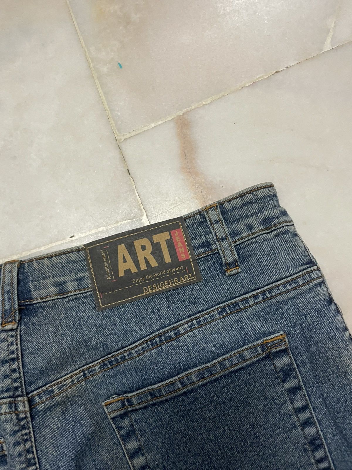 Japanese Brand 💥Rare💥Vintage Japanese Flora Art Embroidery Bootcut Jean Size 32" / US 10 / IT 46 - 11 Thumbnail