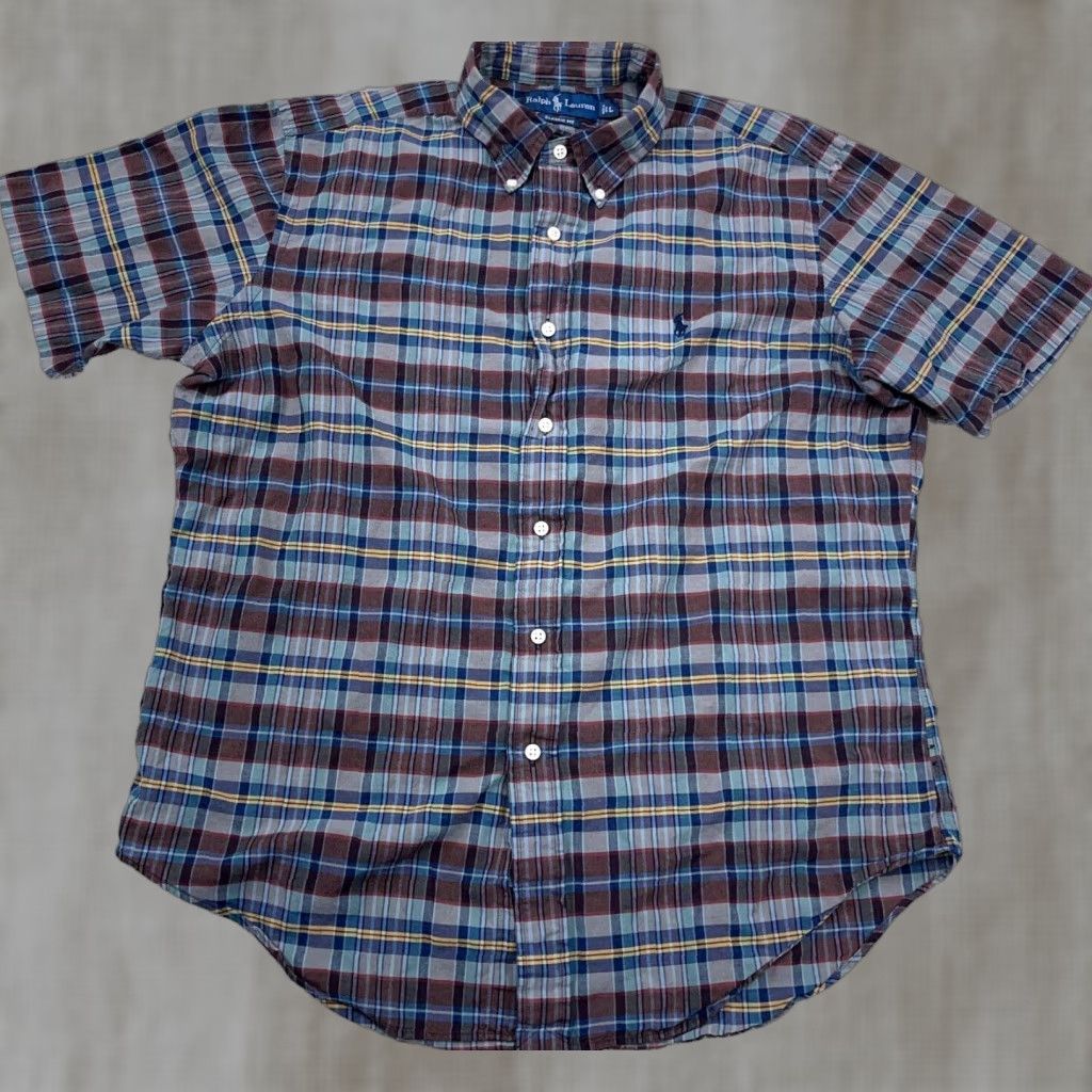 Ralph Lauren Ralph Lauren Shirt Men Large Blue Red Plaid Button-Up Classic Fit Tartan Camp Size US L / EU 52-54 / 3 - 1 Thumbnail