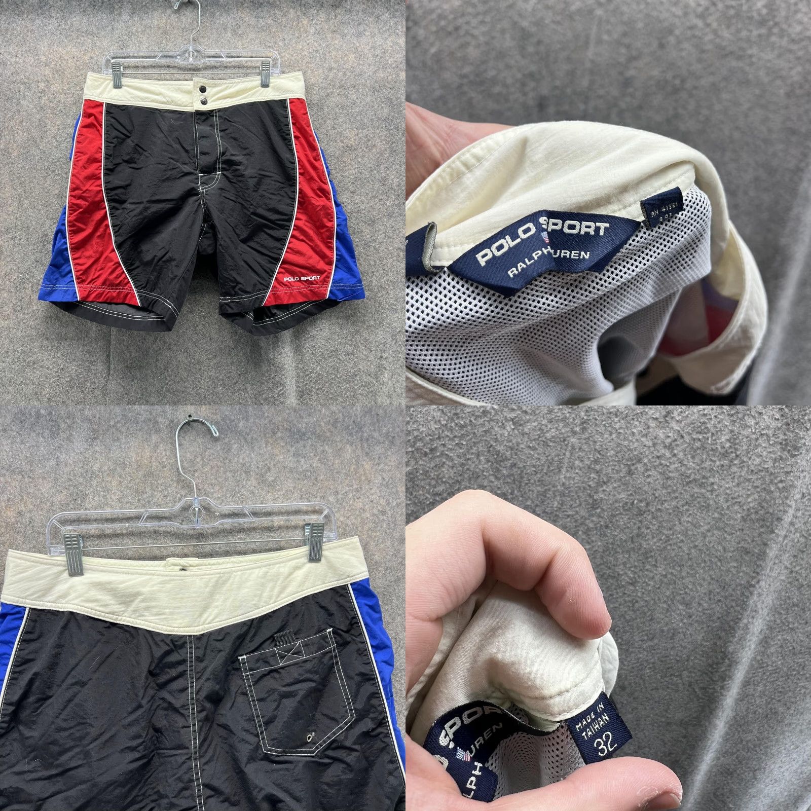 Polo Ralph Lauren VINTAGE Ralph Lauren Sport Shorts Men 32 Black Swim Bottom Lined Trunks Size US 32 / EU 48 - 8 Thumbnail