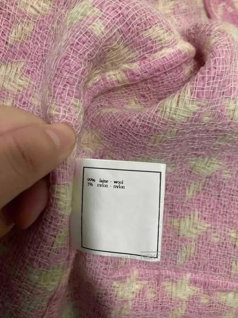 Chanel Chanel Cherry blossom pink bird plaid four-pocket jacket Size S / US 4 / IT 40 - 6 Thumbnail