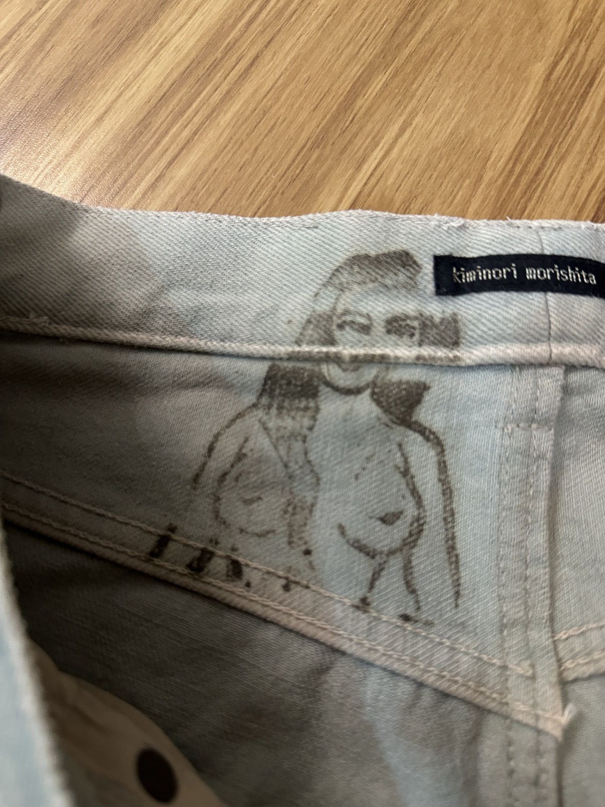 Kiminori Morishita Kiminori Morishita Laser Printed Naked Girl Denim Pant Size US 32 / EU 48 - 4 Thumbnail