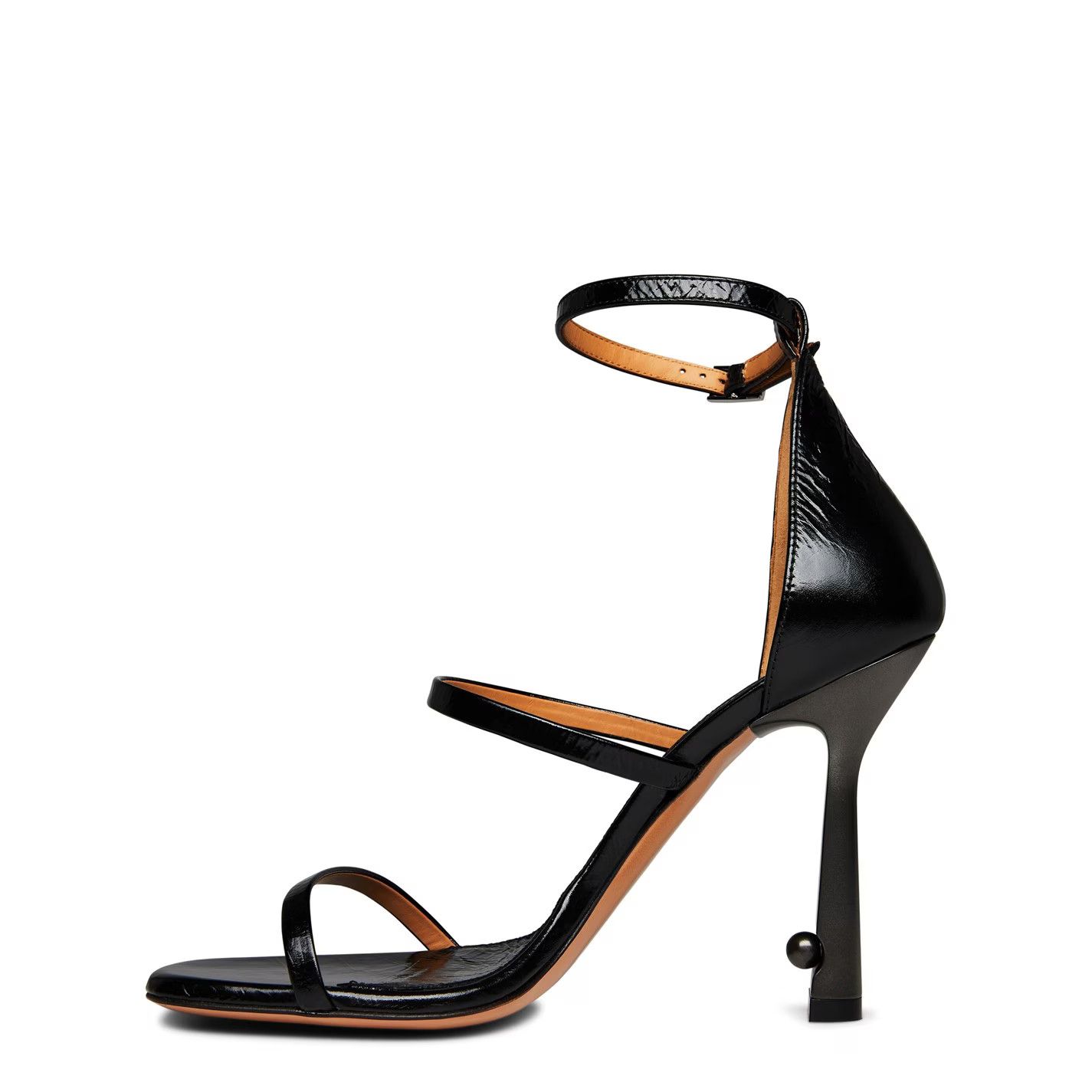 Off-White o1g2r1mq0125 Lollipop Leather Sandals in Black Size US 9 / IT 39 - 2 Thumbnail