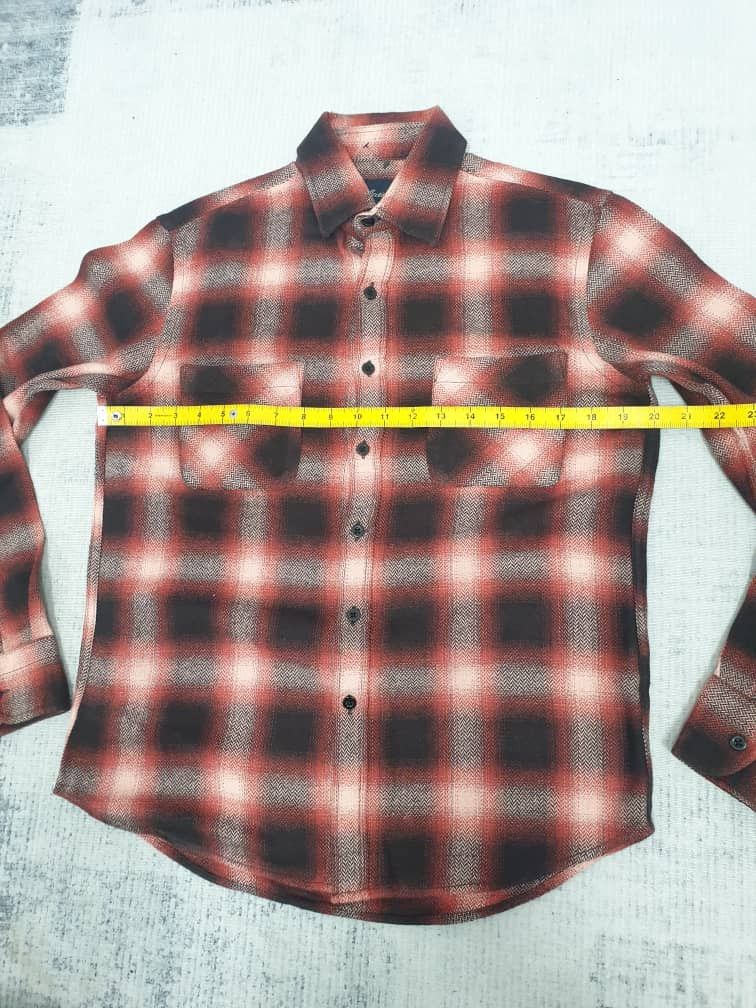 Japanese Brand 💥Collective red checkered flannel shadow shirt Size US M / EU 48-50 / 2 - 9 Thumbnail