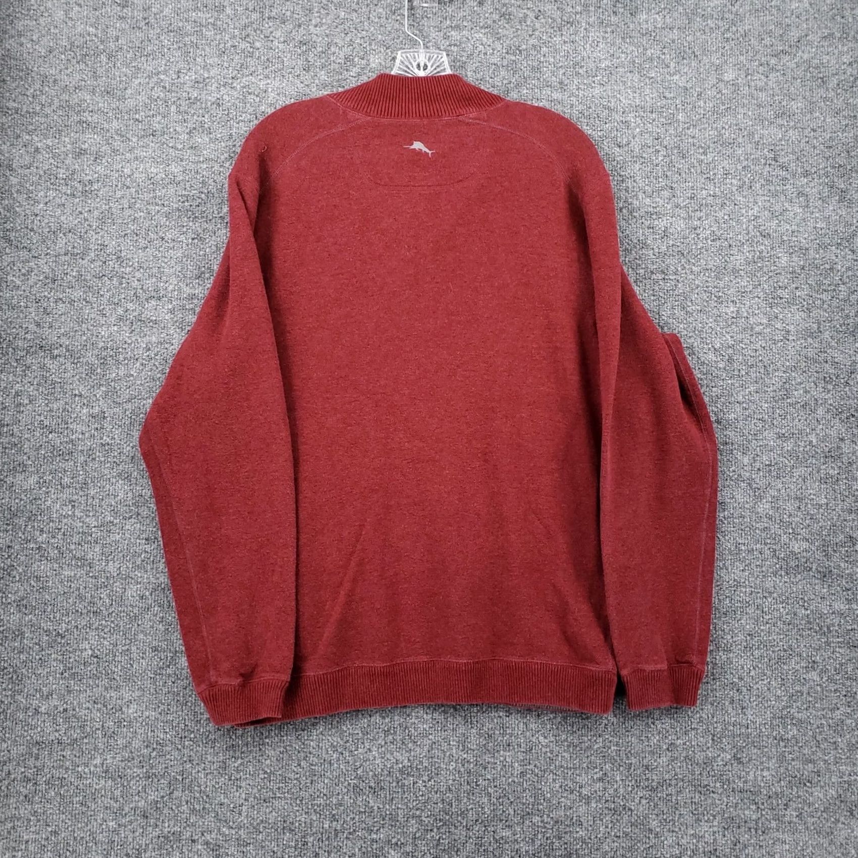 Tommy Bahama Tommy Bahama Sweater Mens XL Reversible 1/4 Zip Pullover Red Knit Polo Style Pullover Mens Size US XL / EU 56 / 4 - 2 Thumbnail