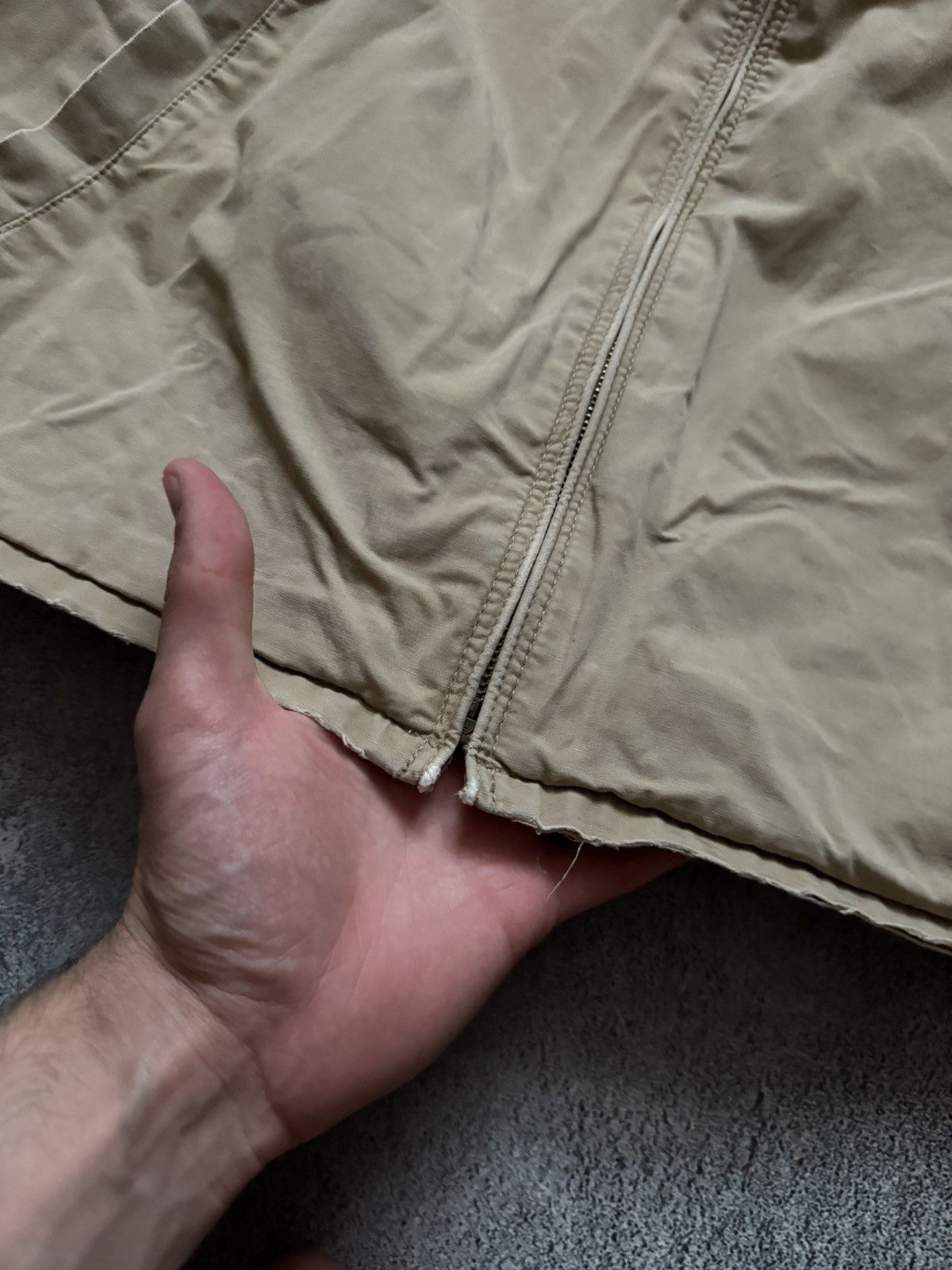 Polo Ralph Lauren × Ralph Lauren × Vintage Polo Ralph Lauren L beige distressed jacket bomber light Size US L / EU 52-54 / 3 - 10 Thumbnail