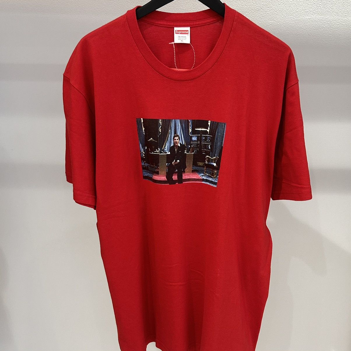 image of Supreme Scarface Friend Tee Red, Men's (Size XL)