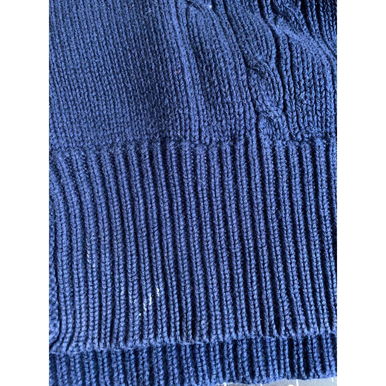 Vintage VINTAGE Hathaway Men's Sweater Vest Adult Large Cable Knit Cotton Preppy Golf Blue Size US L / EU 52-54 / 3 - 7 Thumbnail