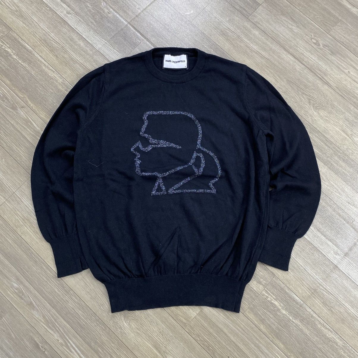 Karl Lagerfeld 2000’s Vintage Karl Lagerfeld Paris Knit Sweatshirt Luxury Size US L / EU 52-54 / 3 - 1 Thumbnail