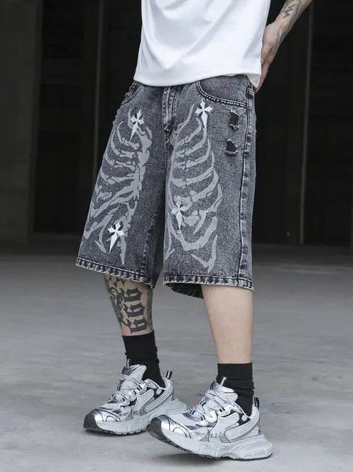 Jean DRIP street washed shorts jorts denim Size US 30 / EU 46 - 2 Thumbnail