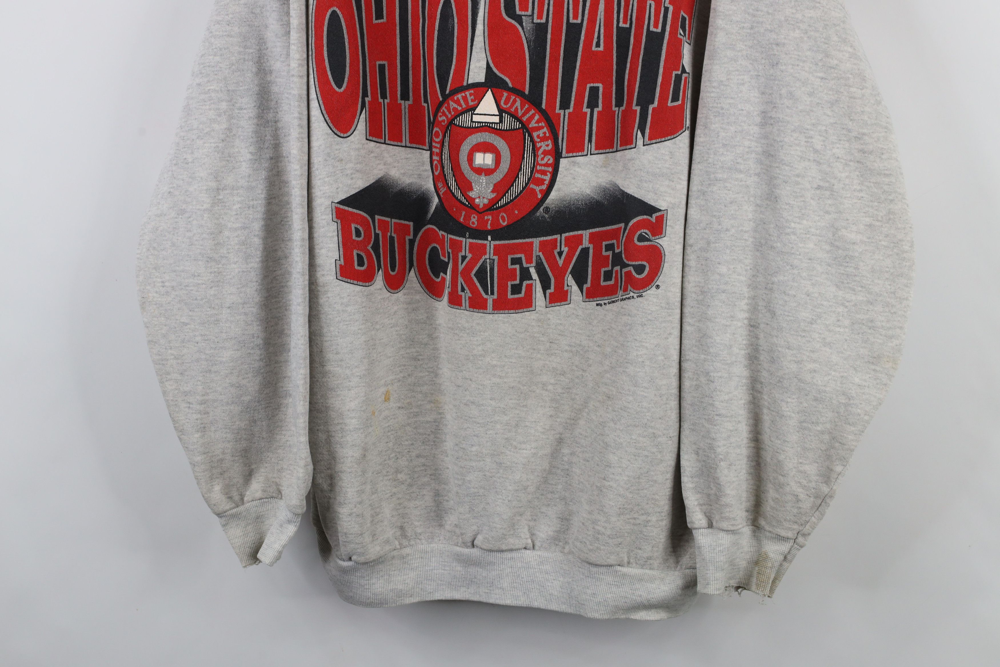 Vintage Vintage 90s Spell Ohio State University Sweatshirt Gray USA Size US XXL / EU 58 / 5 - 3 Thumbnail