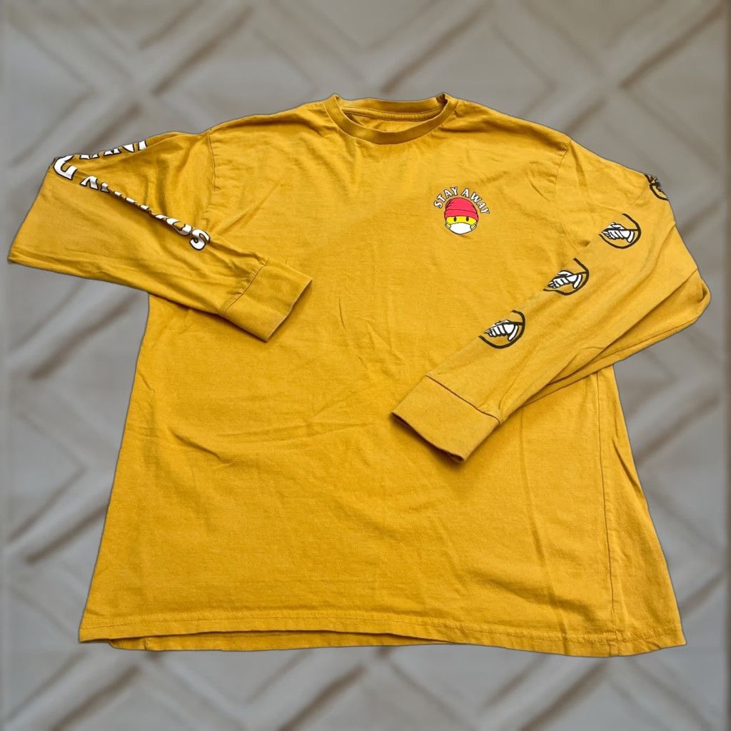 Vintage Eighty Eight Graphic T-Shirt Mens Large Yellow Socially Distant Long Sleeve Top Size L / US 10 / IT 46 - 1 Thumbnail