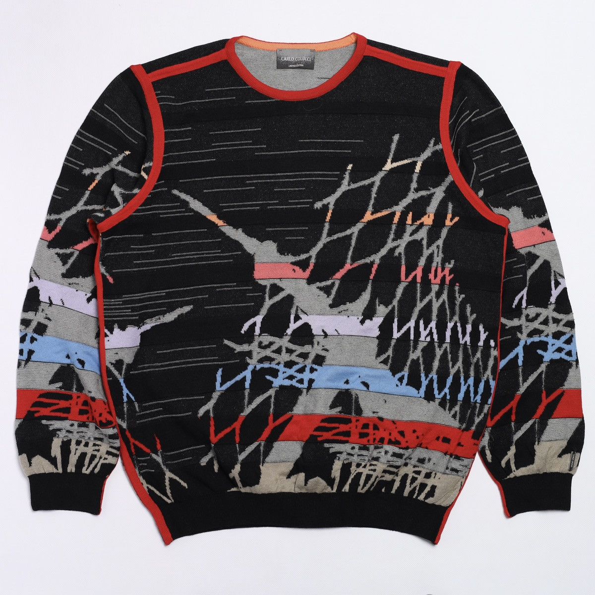 Carlo Colucci Carlo Colucci Printed Sweater Limited Edition Multicolor Size US M / EU 48-50 / 2 - 1 Thumbnail