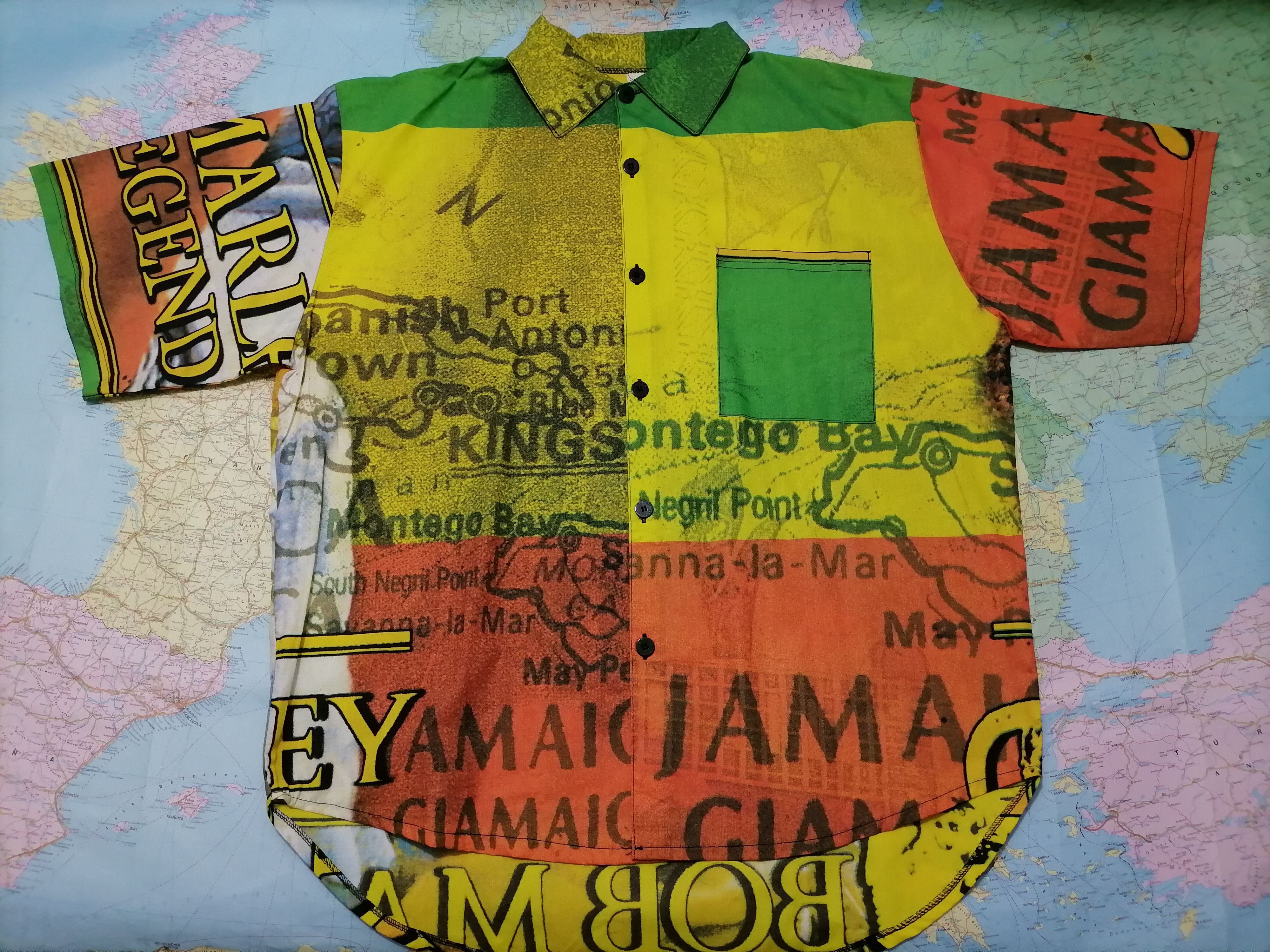 Vintage Vintage Shirt BOB MARLEY , XL Italy 1986 Size US XL / EU 56 / 4 - 1 Thumbnail