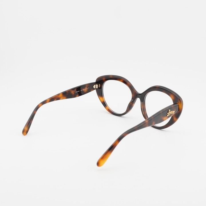 Loewe Loewe LW50088I 052 Eyeglasses Dark Havana 52mm Cat Eye Frame Size ONE SIZE - 10 Thumbnail