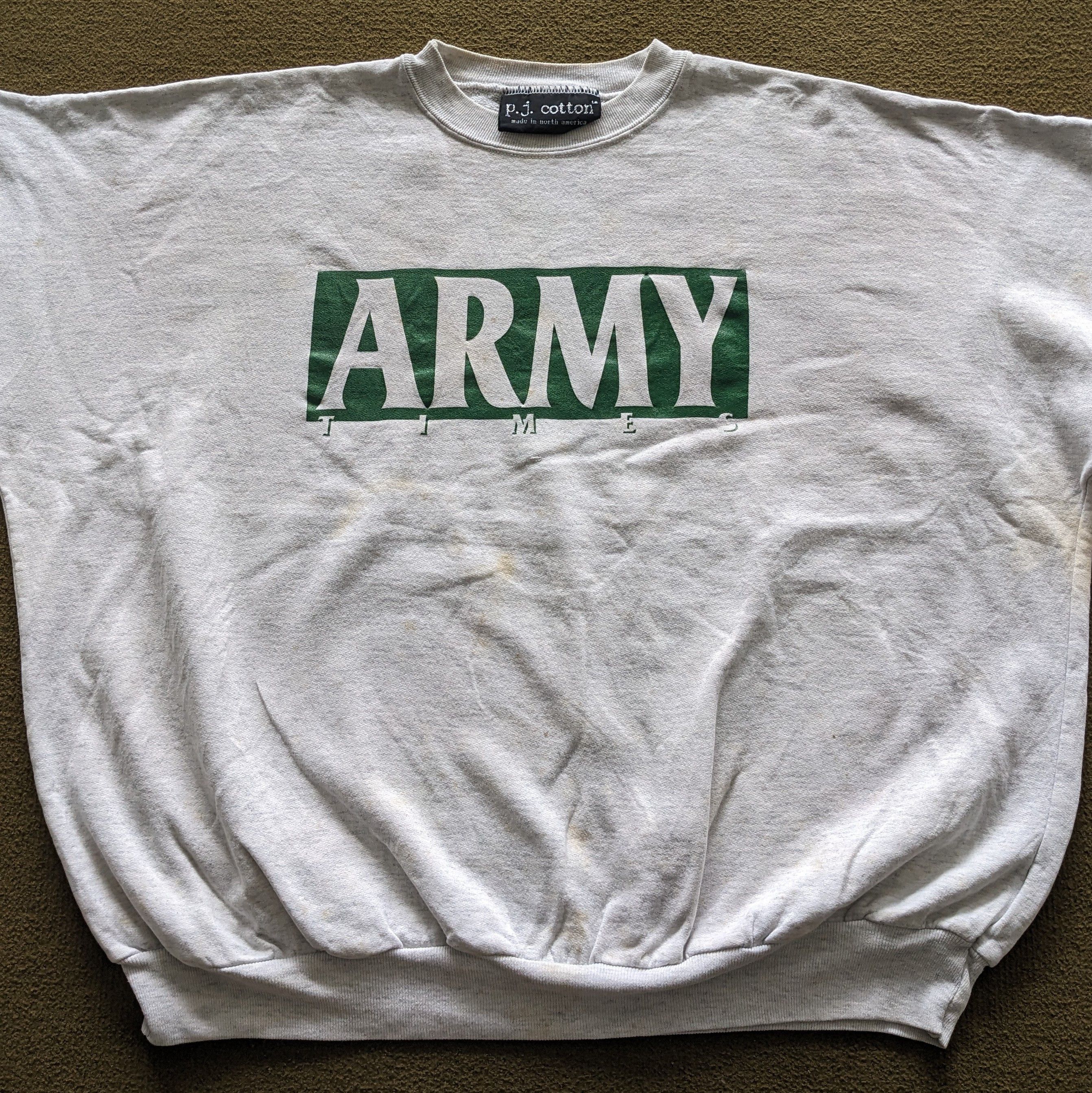 Vintage Vintage ARMY TIMES Military Crewneck Sweatshirt Size US XXL / EU 58 / 5 - 2 Thumbnail