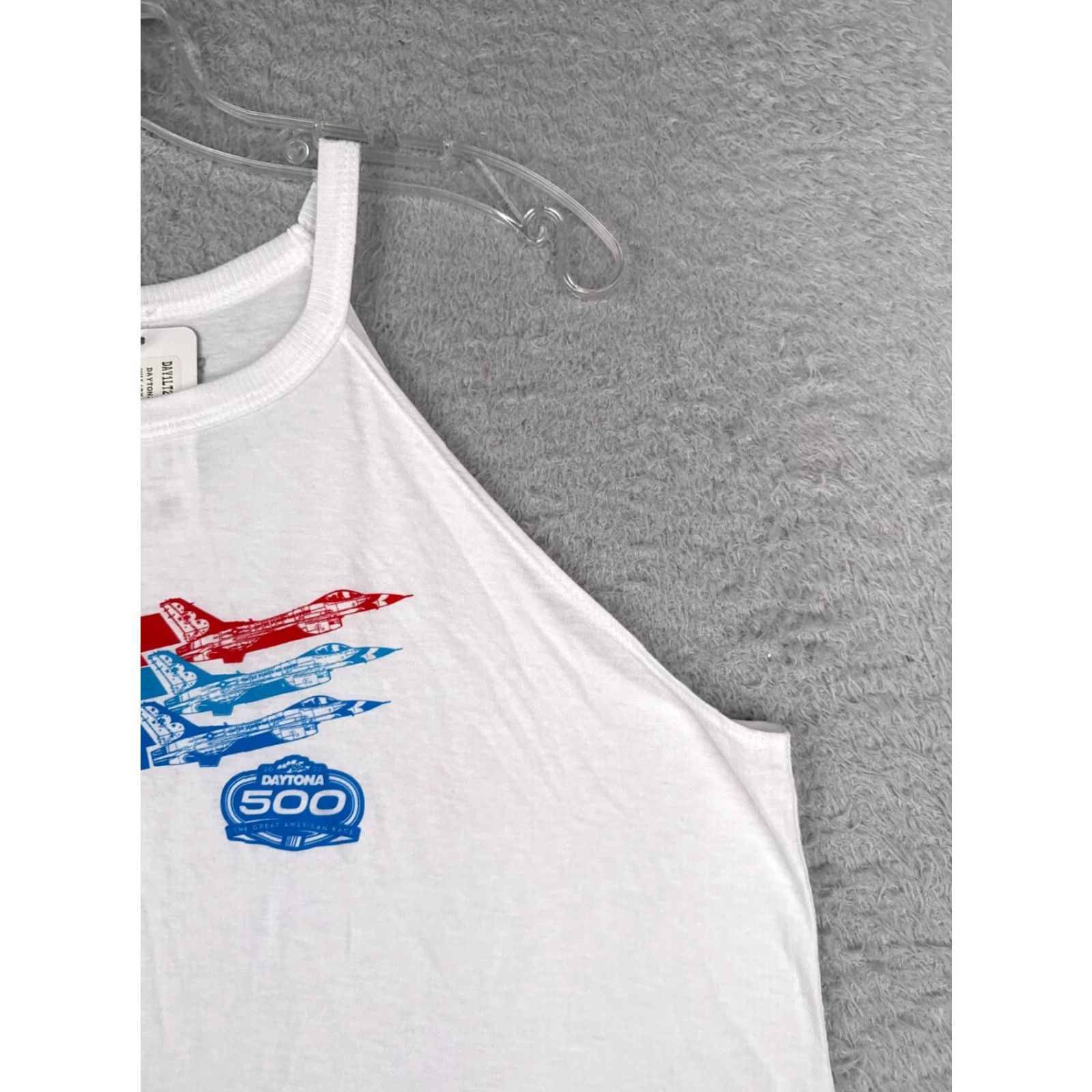 NASCAR Nascar Shirt Women Tank 2XL White Sleeveless Daytona 500 F-16 Thunderbirds Size XXL / US 16-18 / IT 52-54 - 2 Thumbnail