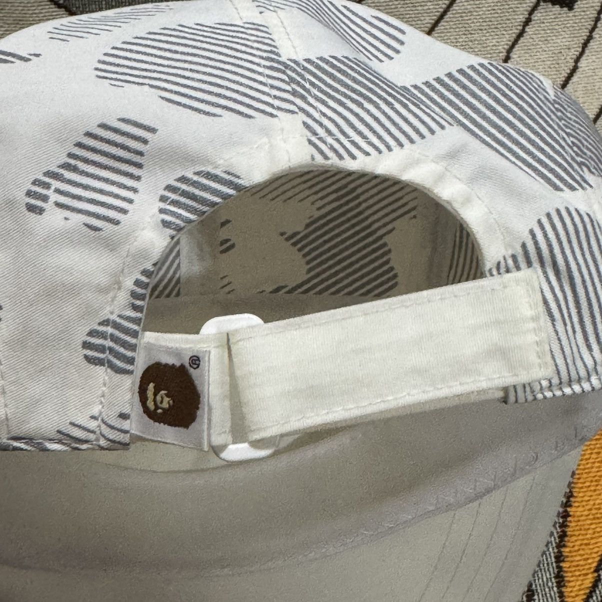 Bape A Bathing Ape White Camo Cap Snapback 6 panel Hat Size ONE SIZE - 10 Thumbnail