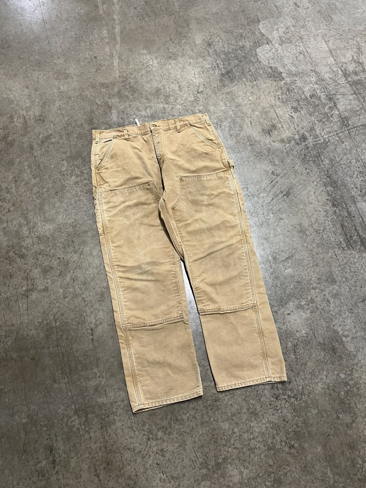 Carhartt × Vintage Carhartt double knee cargo pants skater baggy hype rare Size US 36 / EU 52 - 2 Thumbnail