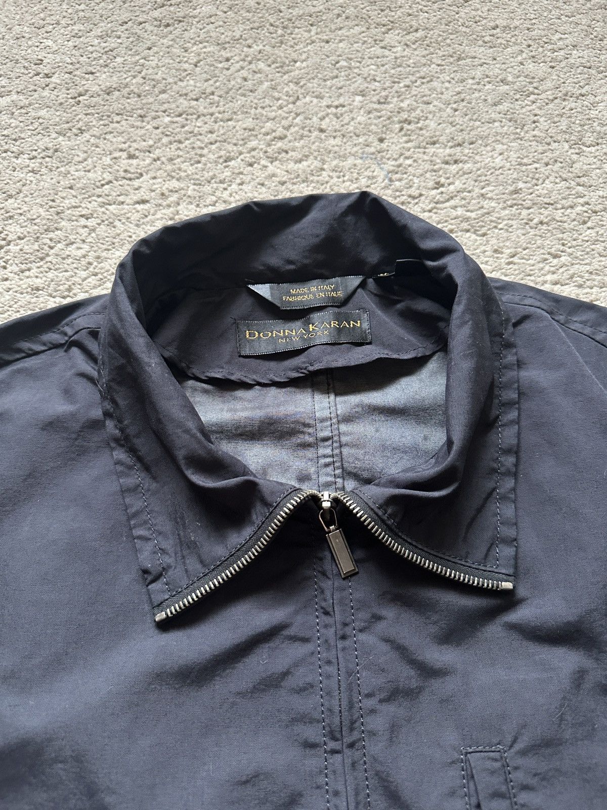 Donna Karan 1990s Donna Karan Oversized Resin Coating Nylon Jacket Size US XL / EU 56 / 4 - 13 Thumbnail