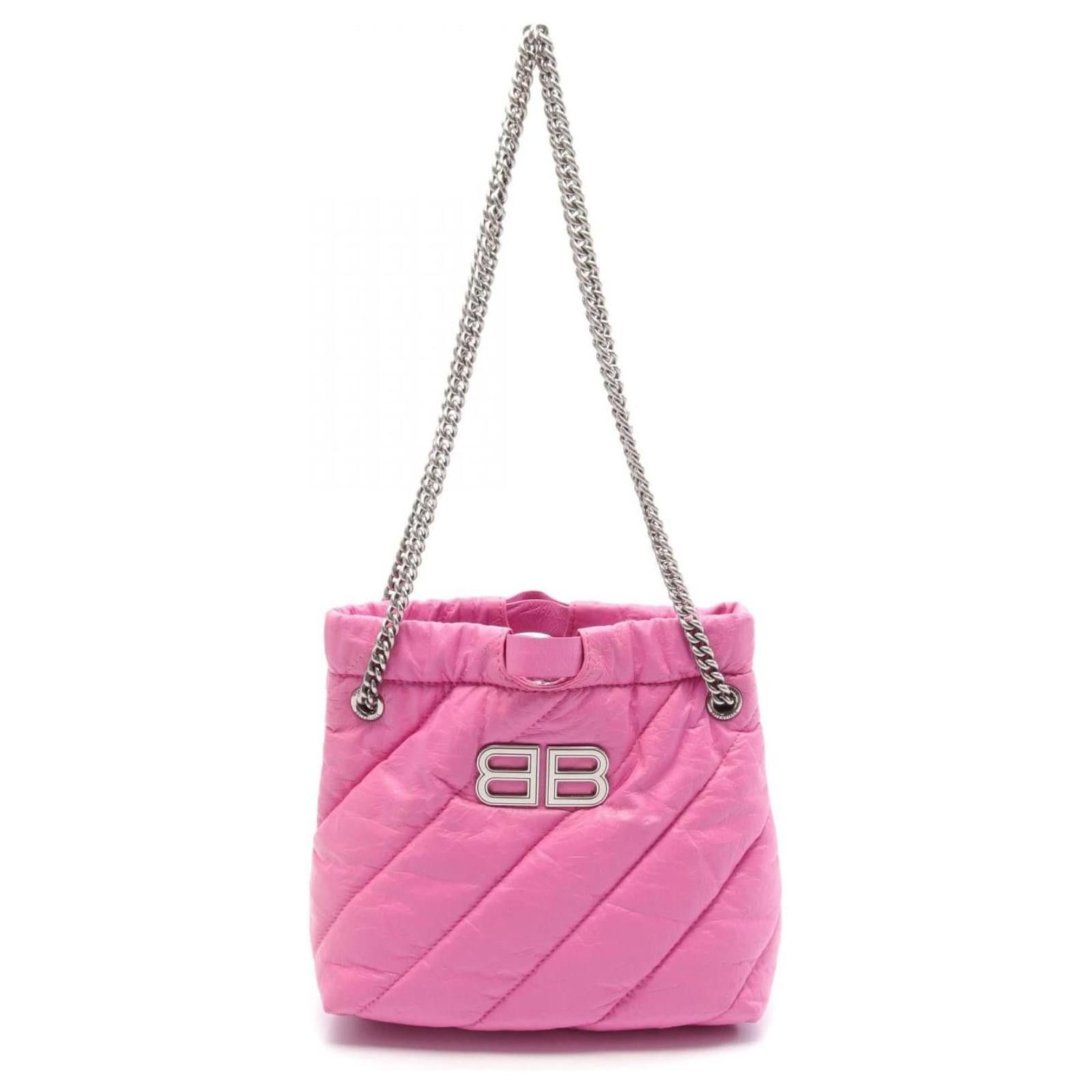 Balenciaga Crush XS Tote Bag Quilted in pink Size ONE SIZE - 1 Thumbnail