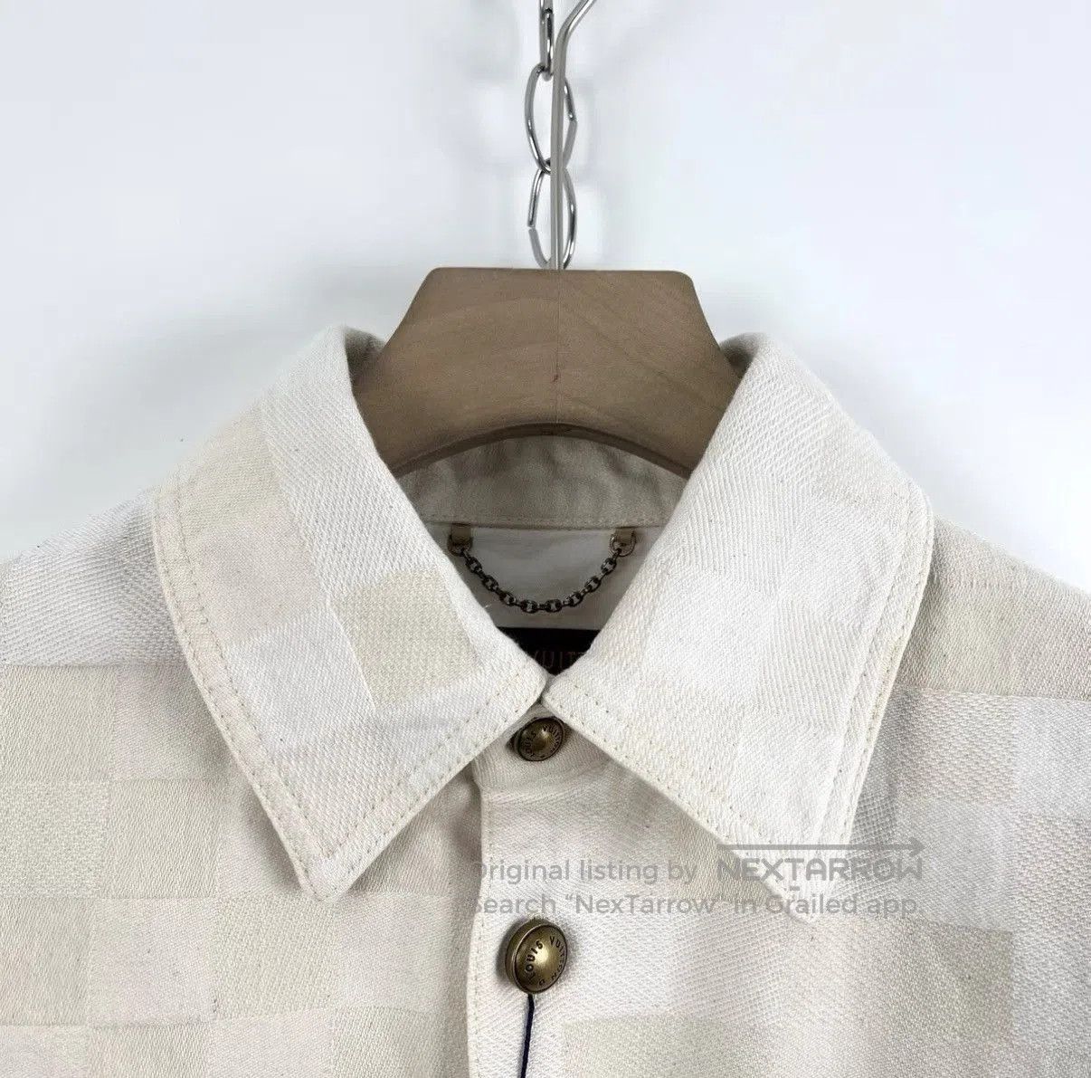 Louis Vuitton White Short-Sleeve Checkerboard Button-Up Shirt. Size US S / EU 44-46 / 1 - 3 Thumbnail