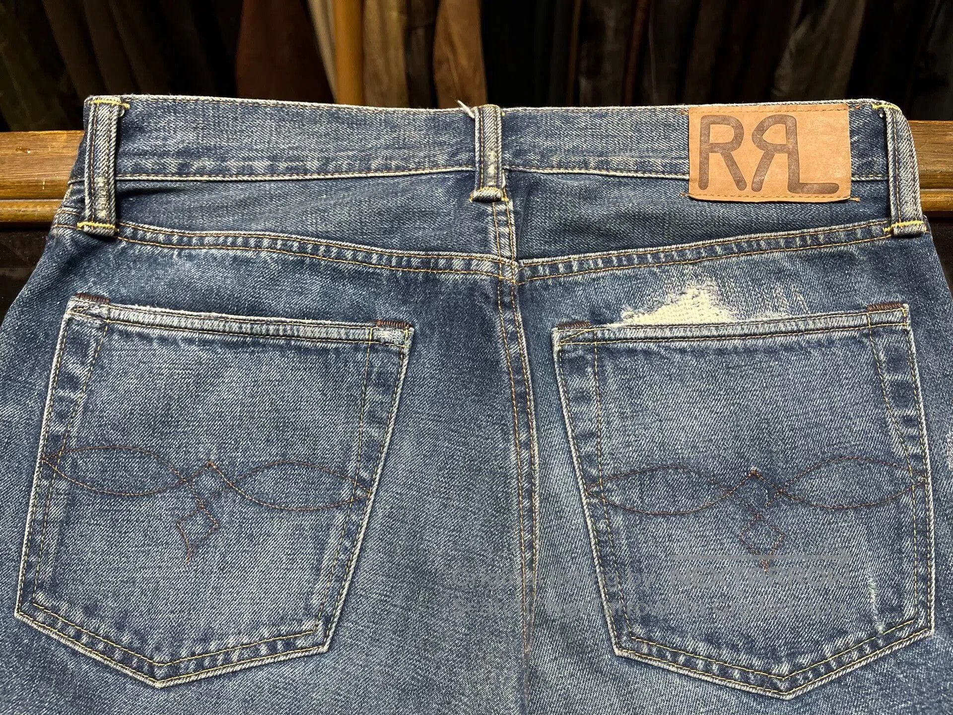 RRL Ralph Lauren distressed rrl jeans by ralph lauren. Size US 30 / EU 46 - 9 Thumbnail