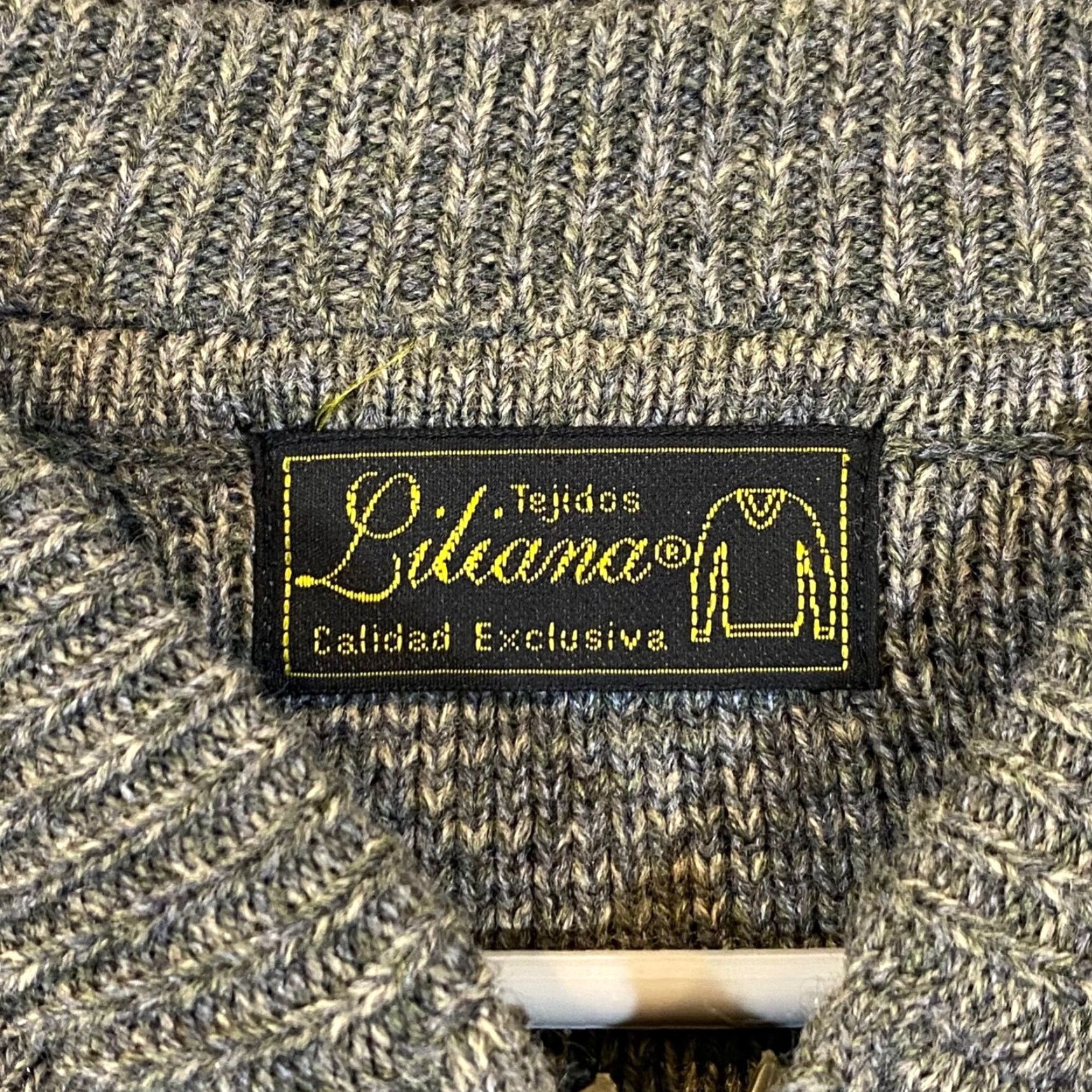 Vintage TEJIDOS Sweater Mens L/XL Gray Brown Wool Blend Liliana Full Zip Long Sleeve Size US L / EU 52-54 / 3 - 2 Thumbnail