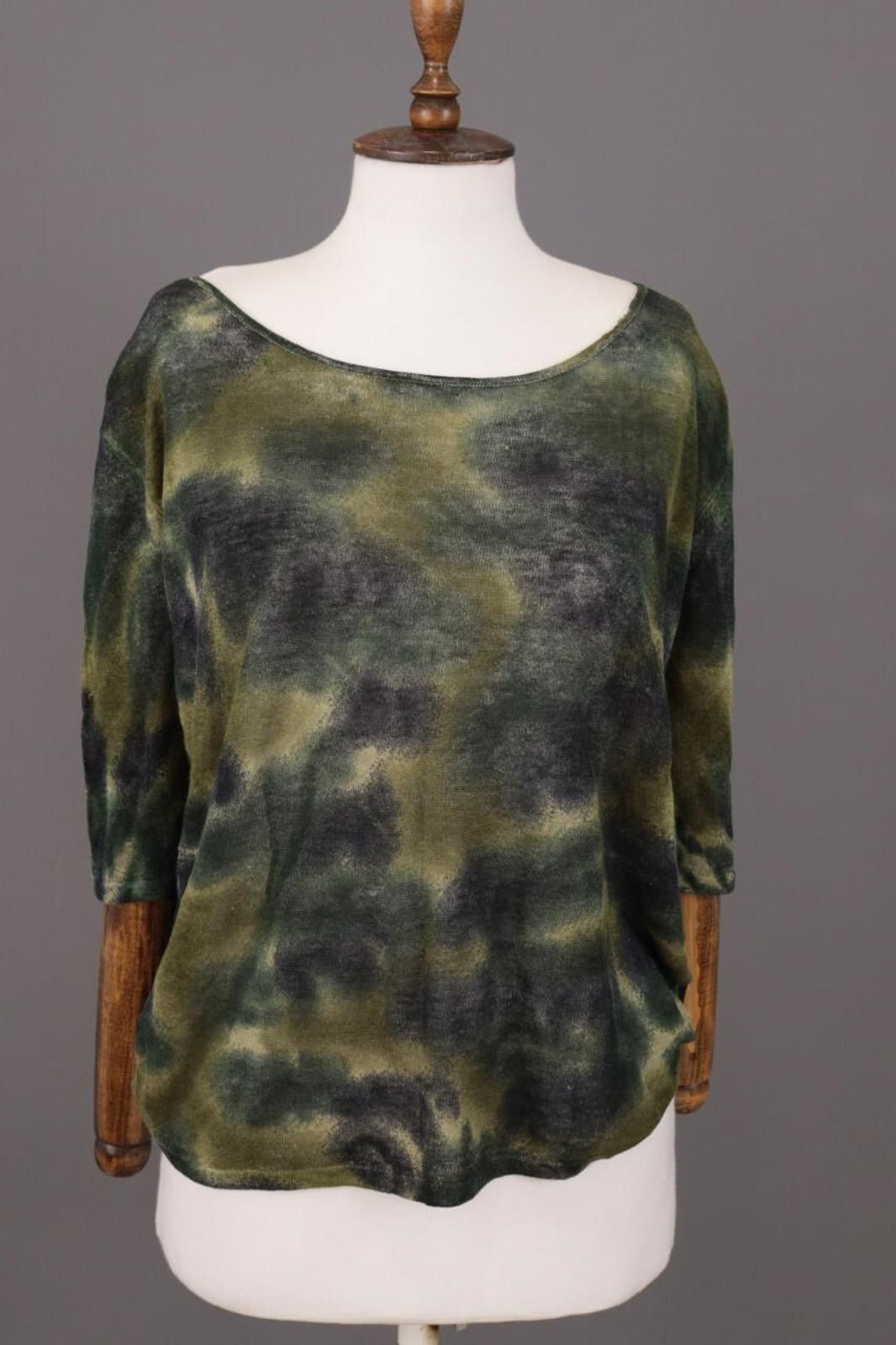 Designer BA&SH Multicolor Printed Linen Knit Top Blouse Size 1 Size M / US 6-8 / IT 42-44 - 1 Thumbnail