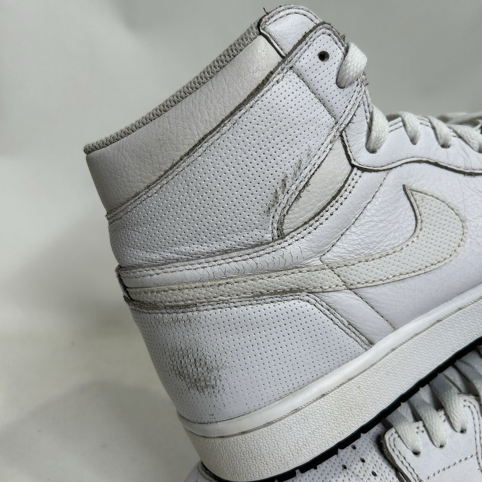 Nike Nike Air Jordan 1 High Retro OG “White Perforated” Size US 12 / EU 45 - 7 Thumbnail