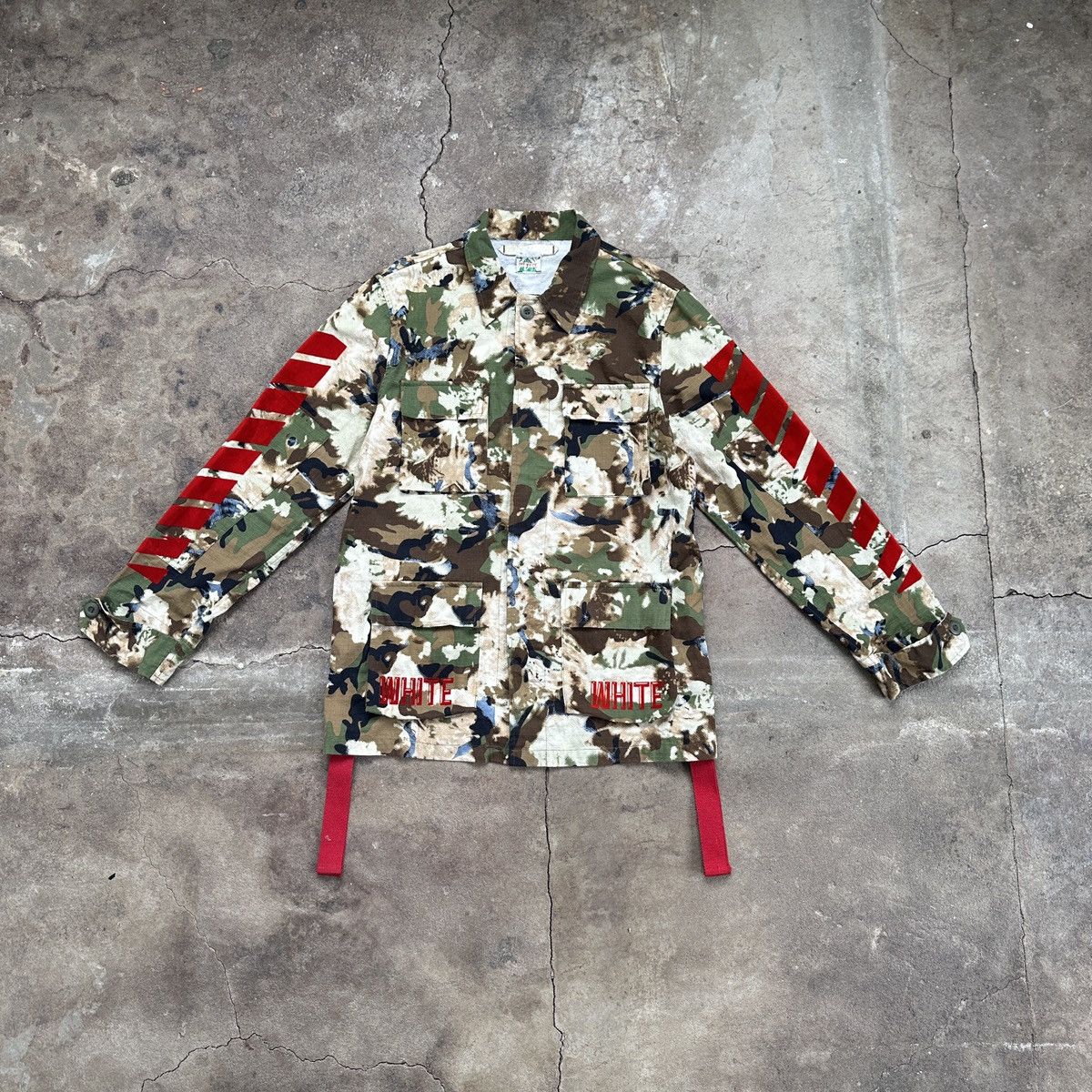 off-white CAMO STENCIL ロンT Off White Camo Long Sleeve Off-White Long Sleeve Stencil Diagonals