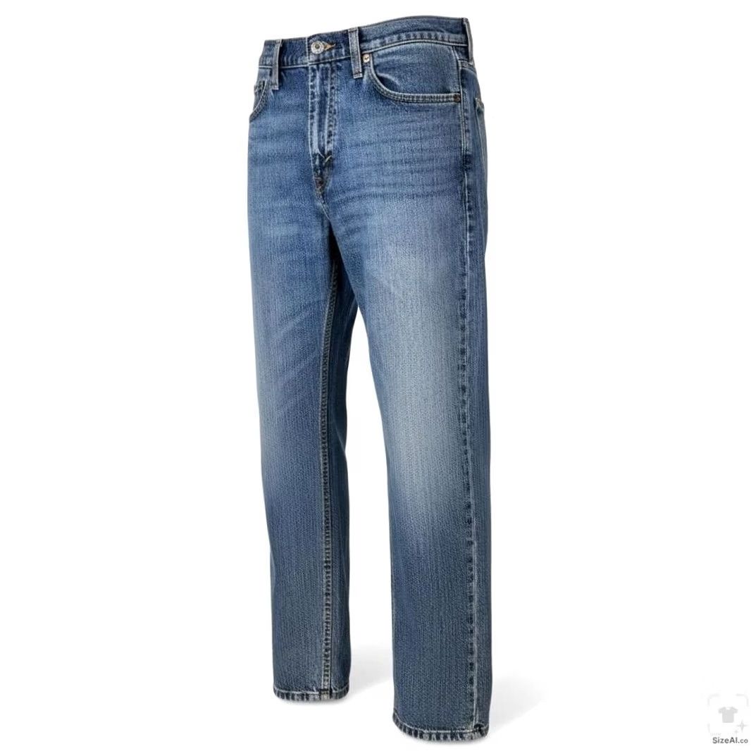 Levi's Levi's 505 Jeans Mens 30x30 Blue Medium Wash Straight Denim Zip Fly Regular Fit Size US 30 / EU 46 - 2 Thumbnail