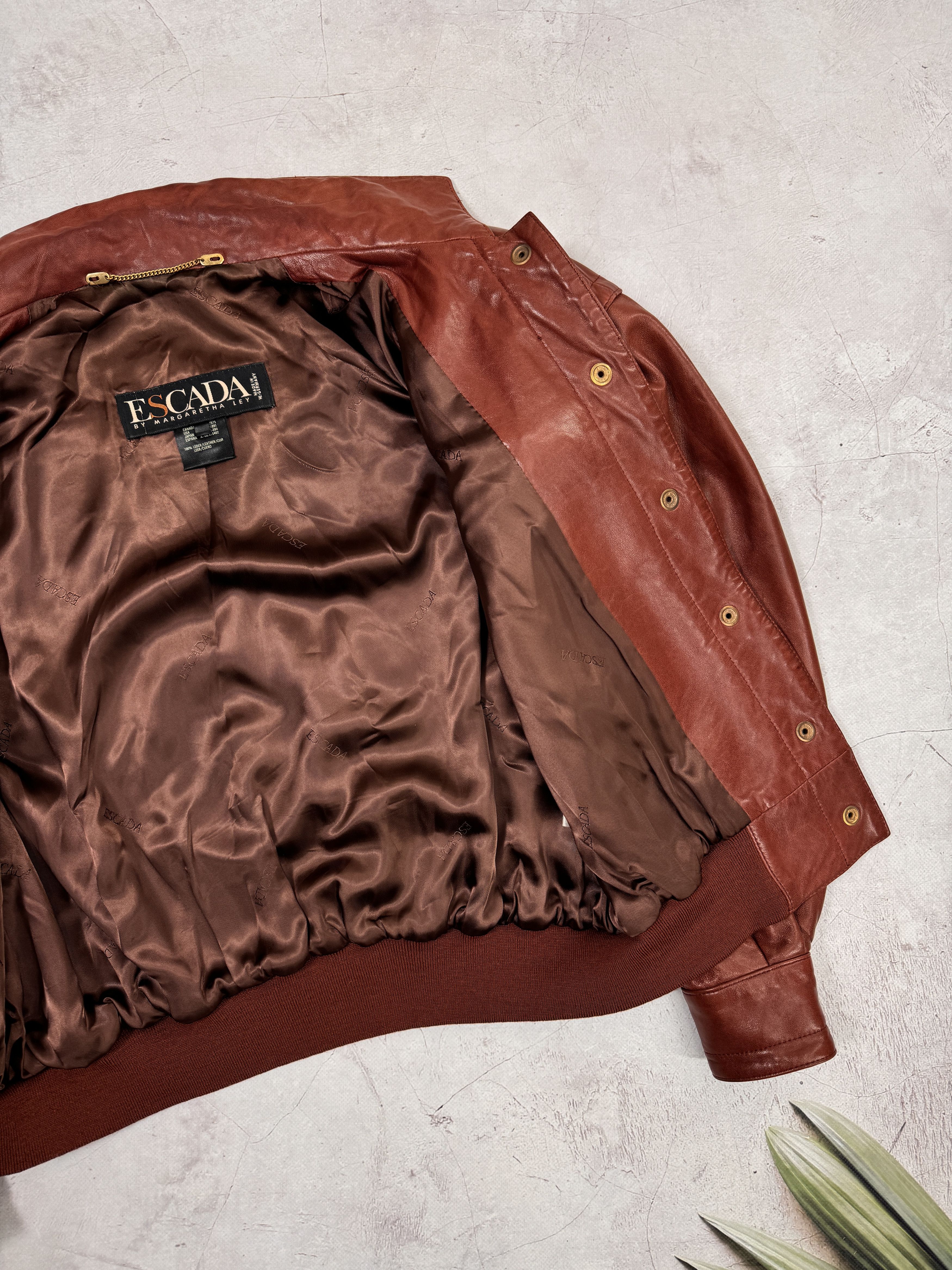 Escada Escada Lambskin Jacket & Gold Studs Snap-Front Size M / US 6-8 / IT 42-44 - 13 Thumbnail