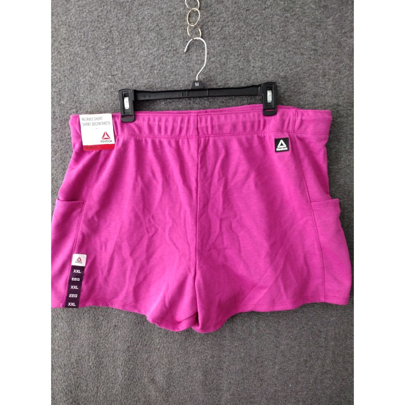 Reebok Reebok Women's Pink Activewear Relaxed Drawstring Shorts with Pockets XXL Size 40" / US 18 - 2 Thumbnail