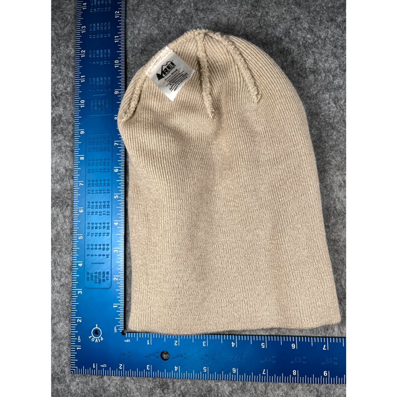 Vintage REI Co-op Beanie Toque Adult One Size Beige Knit Acrylic Wool Blend Hat Mens Beanie Cap Camp Outdoor Fishing 90s Size ONE SIZE - 6 Thumbnail