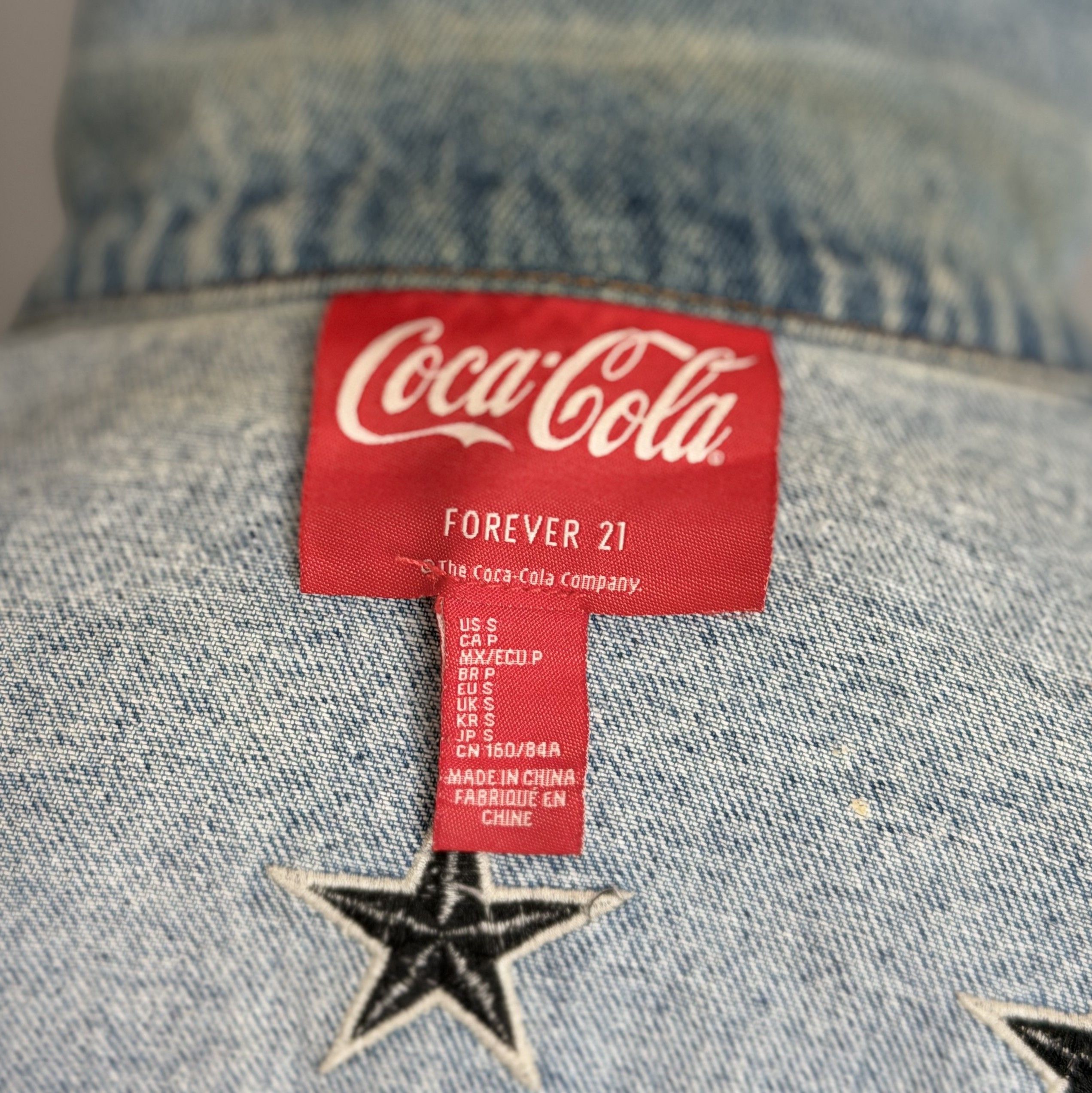 Coca Cola COCA-COLA Forever 21 Vintage Denim Unisex Jackets Oversize S Size US S / EU 44-46 / 1 - 12 Thumbnail