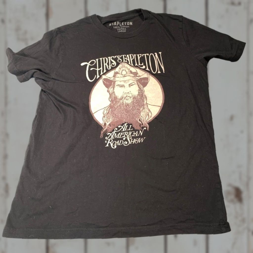 Vintage Chris Stapleton All American Road Show Large Tee T-Shirt Women Black L Size L / US 10 / IT 46 - 1 Thumbnail