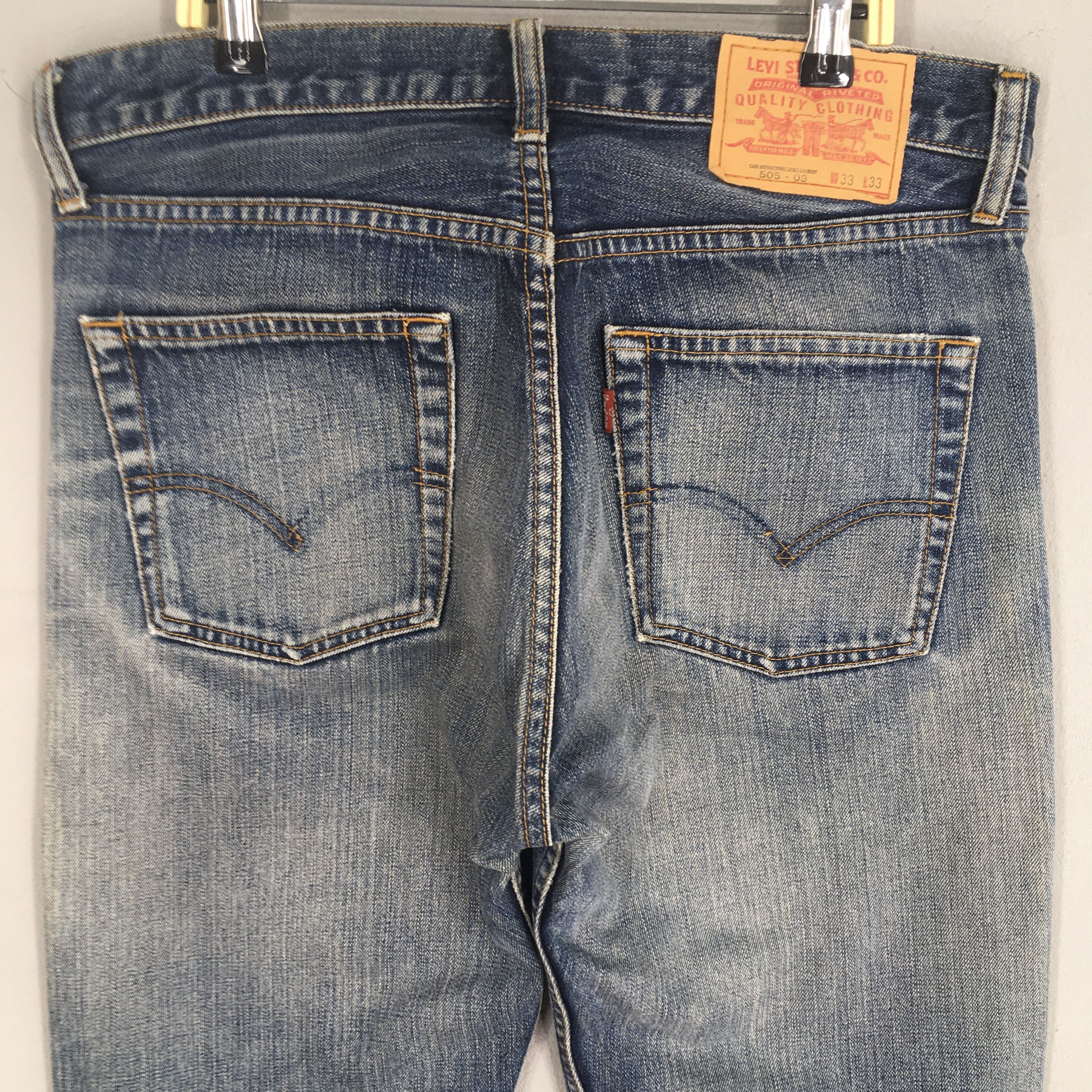 Levi's Size 32x33 Vintage Levis 505 Faded Stonewash Jeans S1951 Size US 32 / EU 48 - 10 Thumbnail